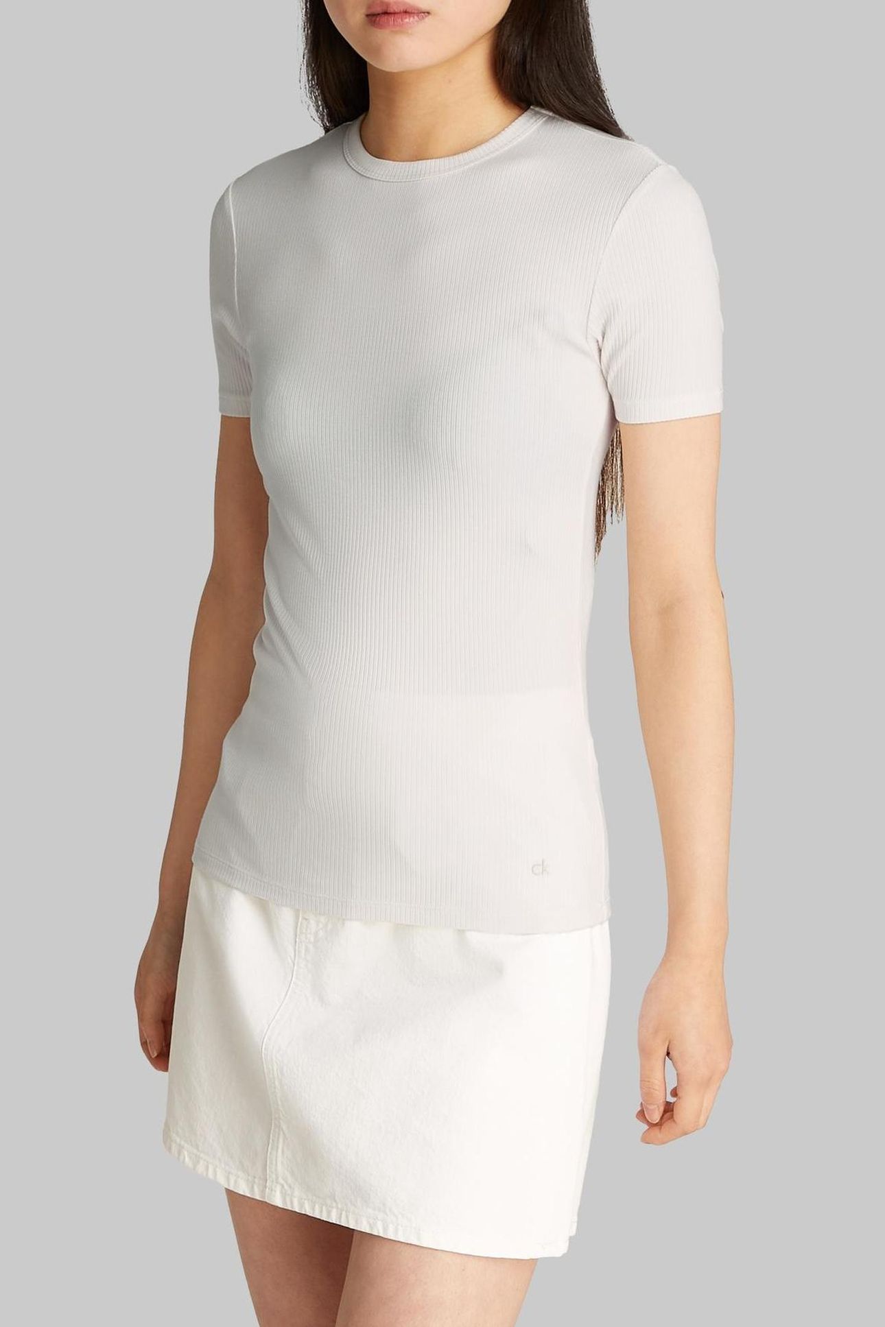MODAL RIB SLIM SS TOP TOFU 1