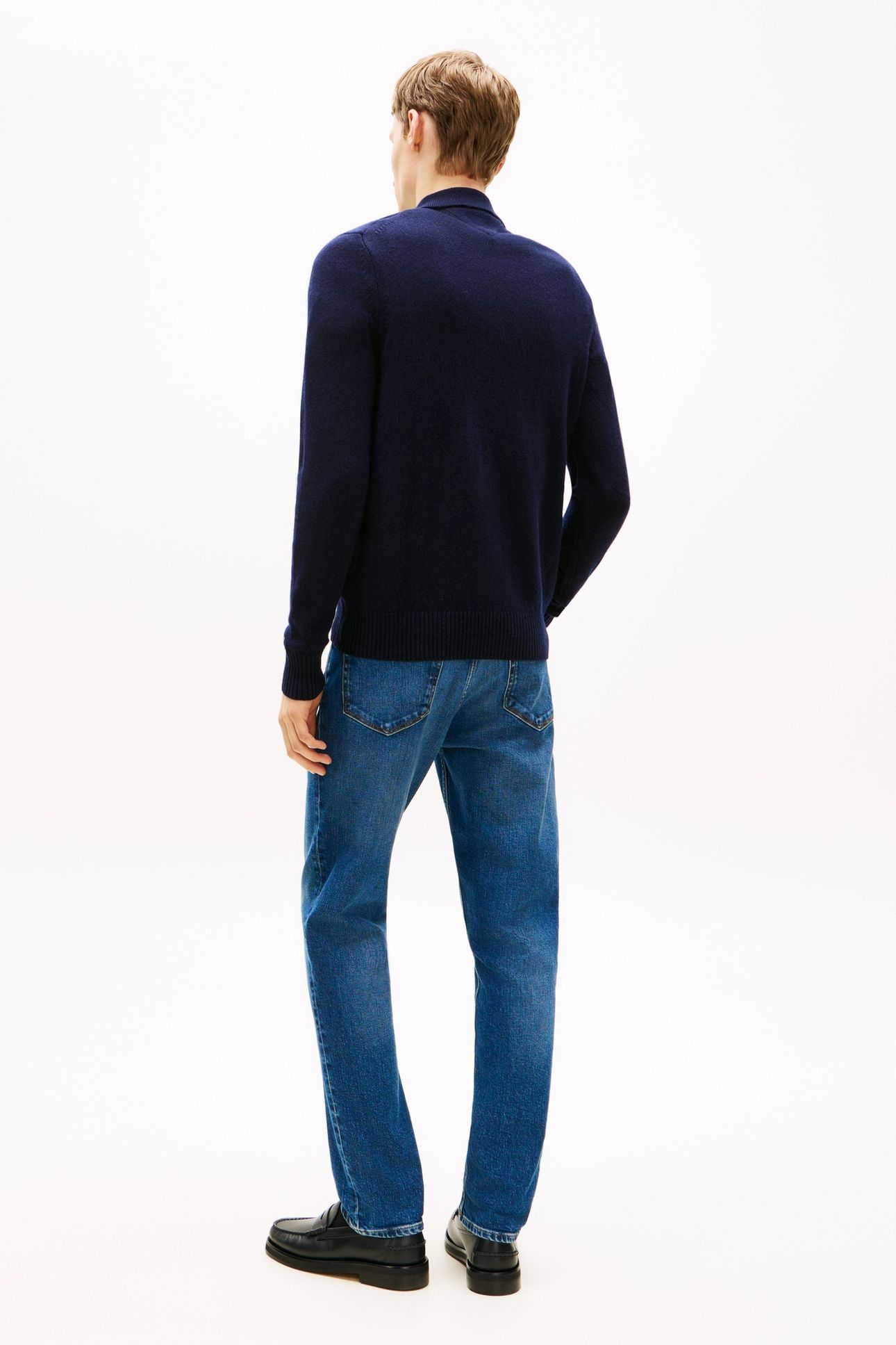 LAMBSWOOL ZIP POLO DESERT SKY 3