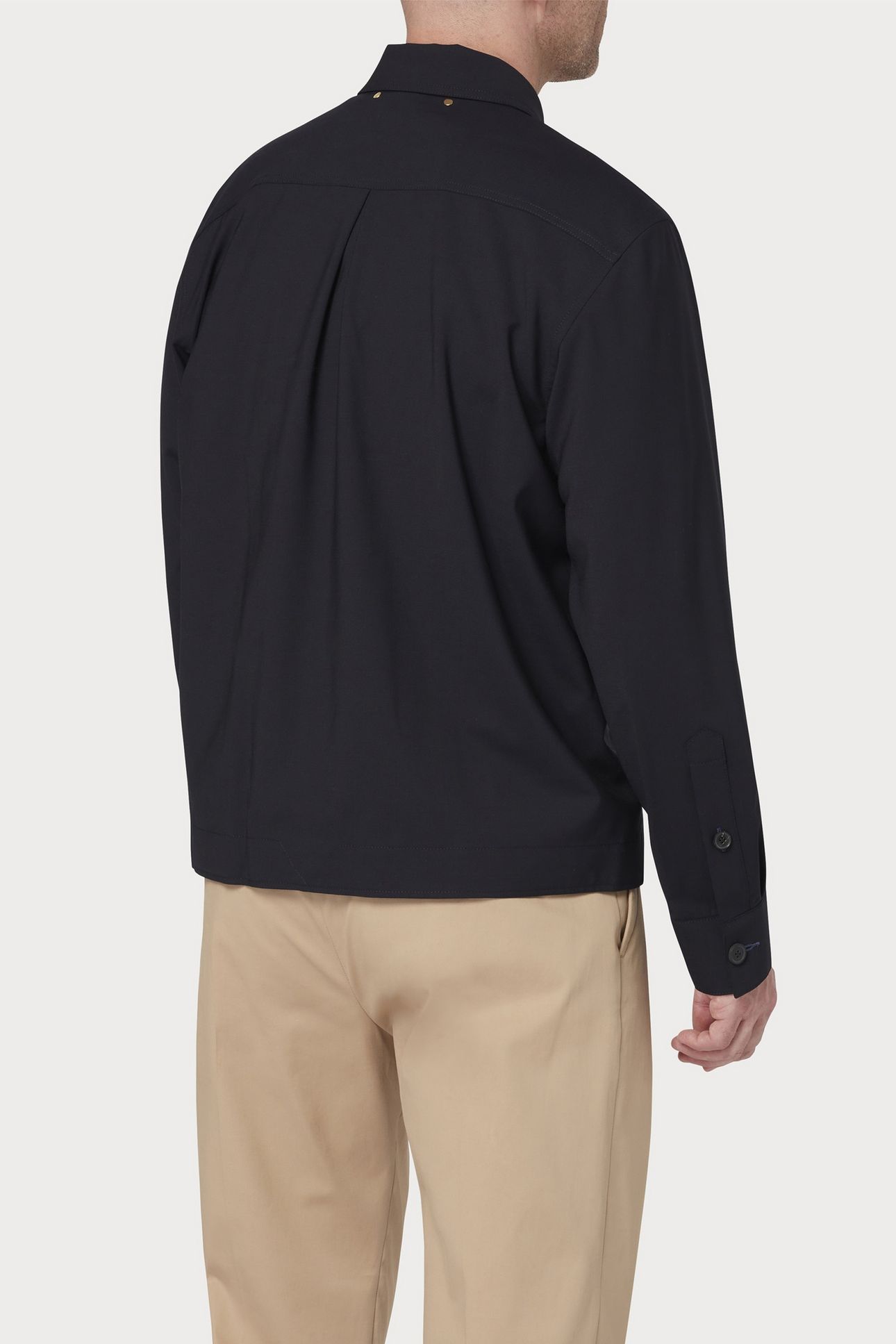 MENS ZIP SHIRT JACKET VERY DARK NAVY 5