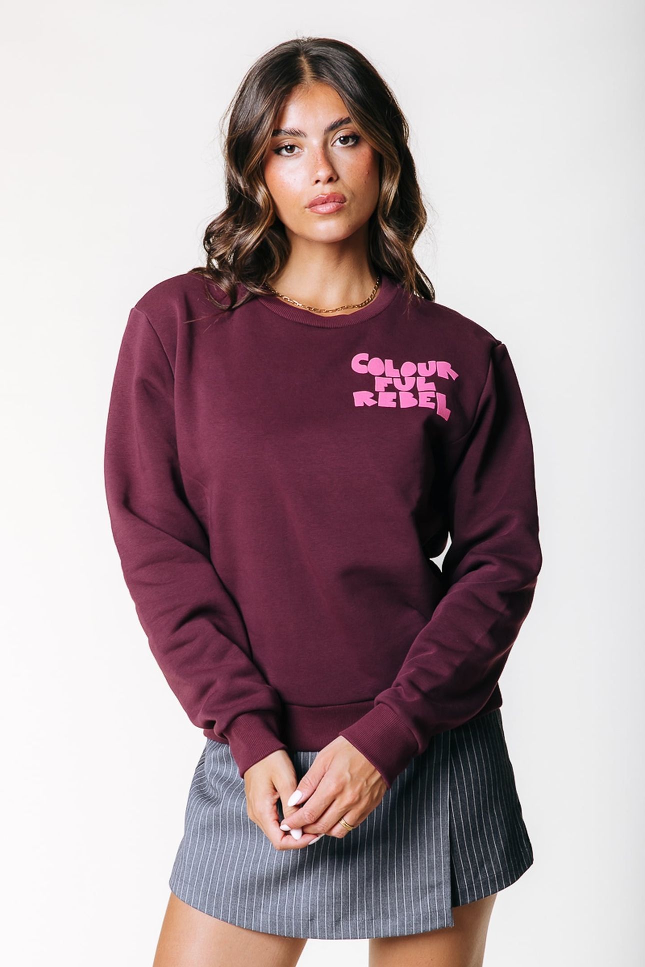 LOGO WAVE PUFF RELAXED SWEAT PORT RED 1