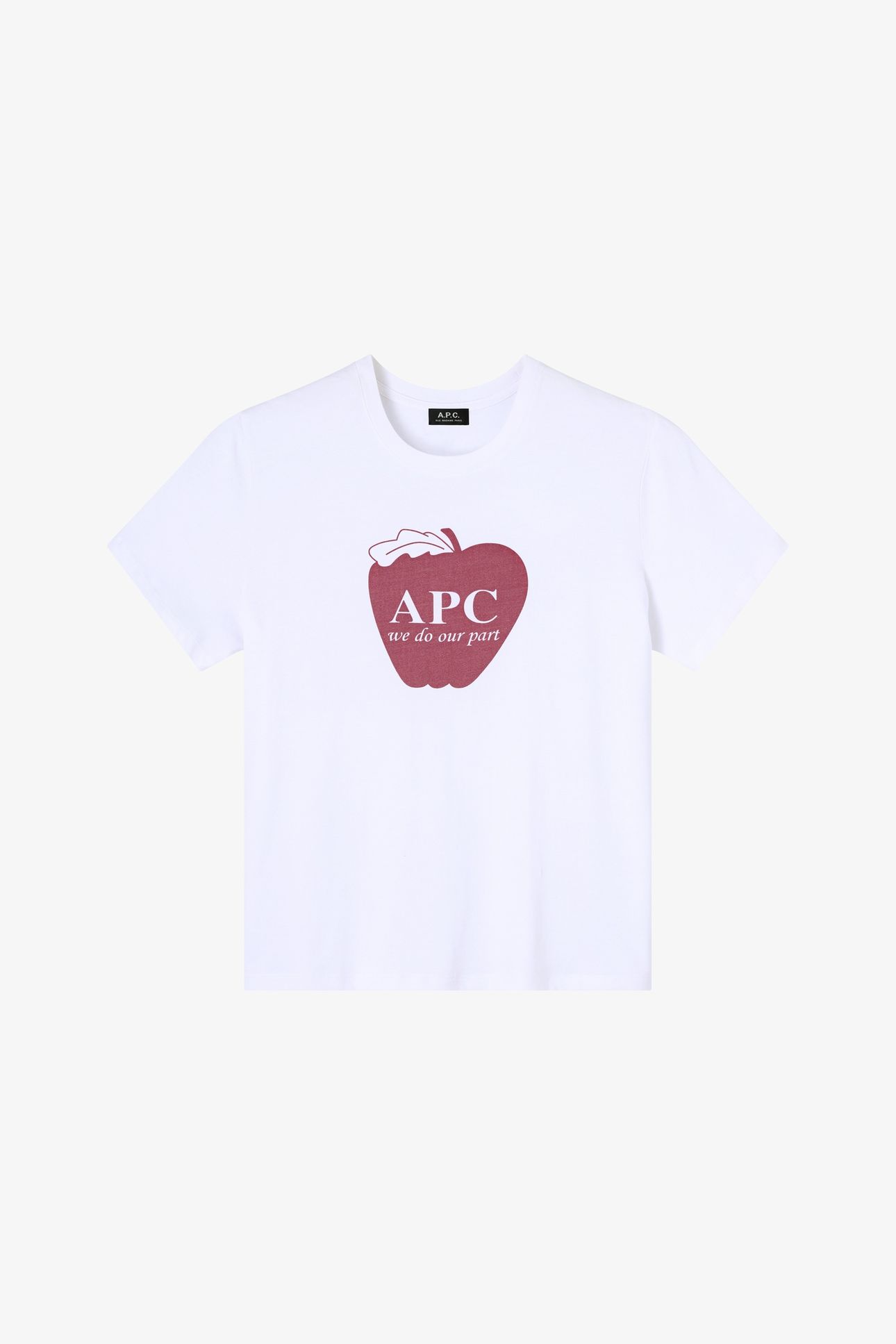 UNISEX T-SHIRT SHORT SLEEVE APPLE WHITE 6