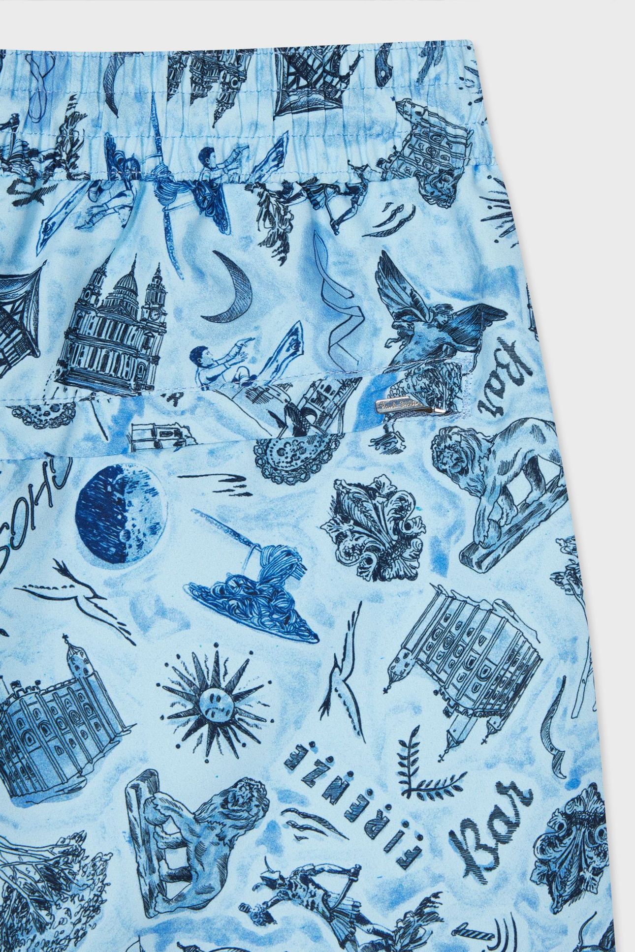 MEN SWIM SHORT CITY DITSY LIGHT BLUE 6