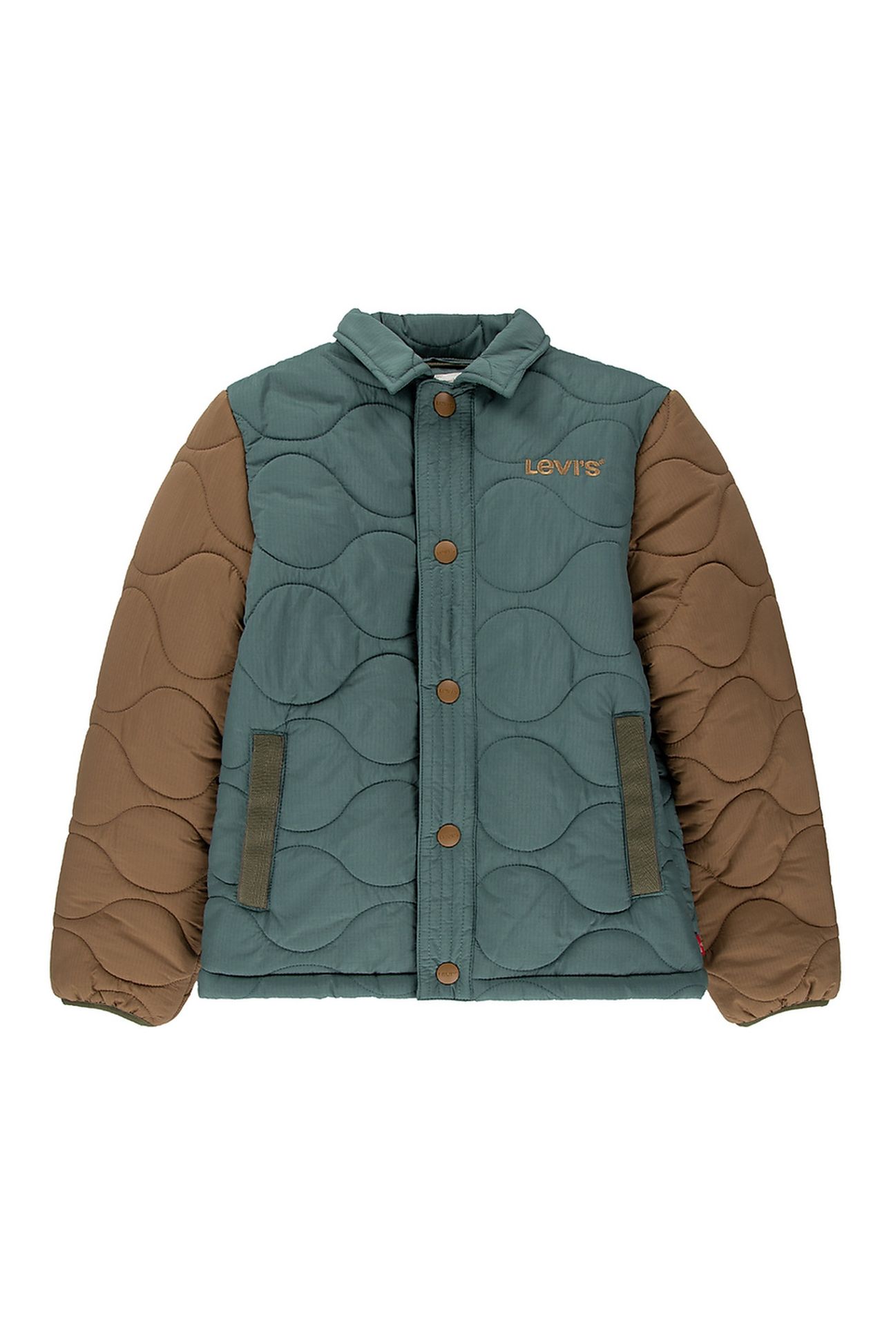 BOYS QUILTED SHIRT JACKET DARKFOREST 1
