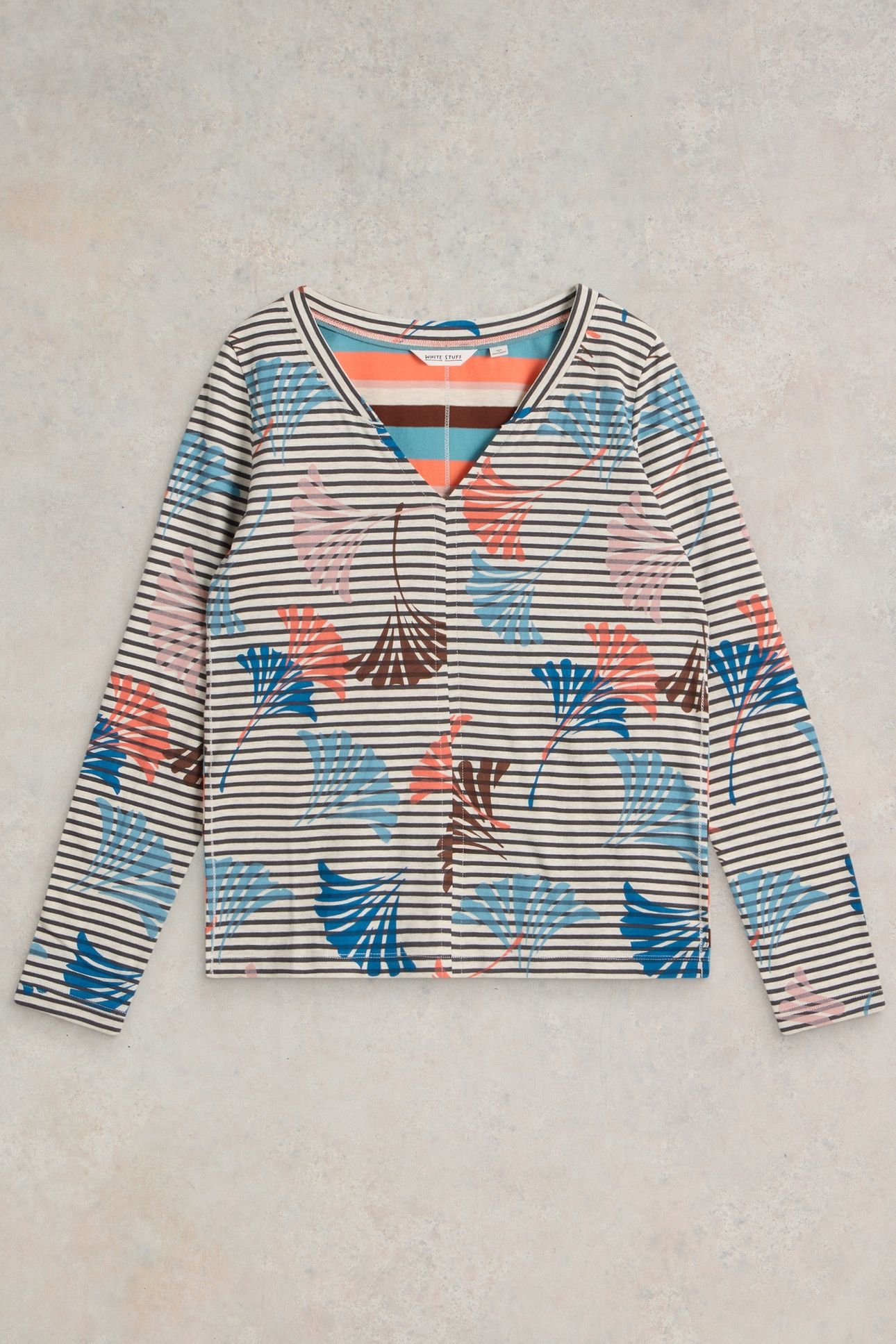 NELLY LS TEE CORAL MULTI 4