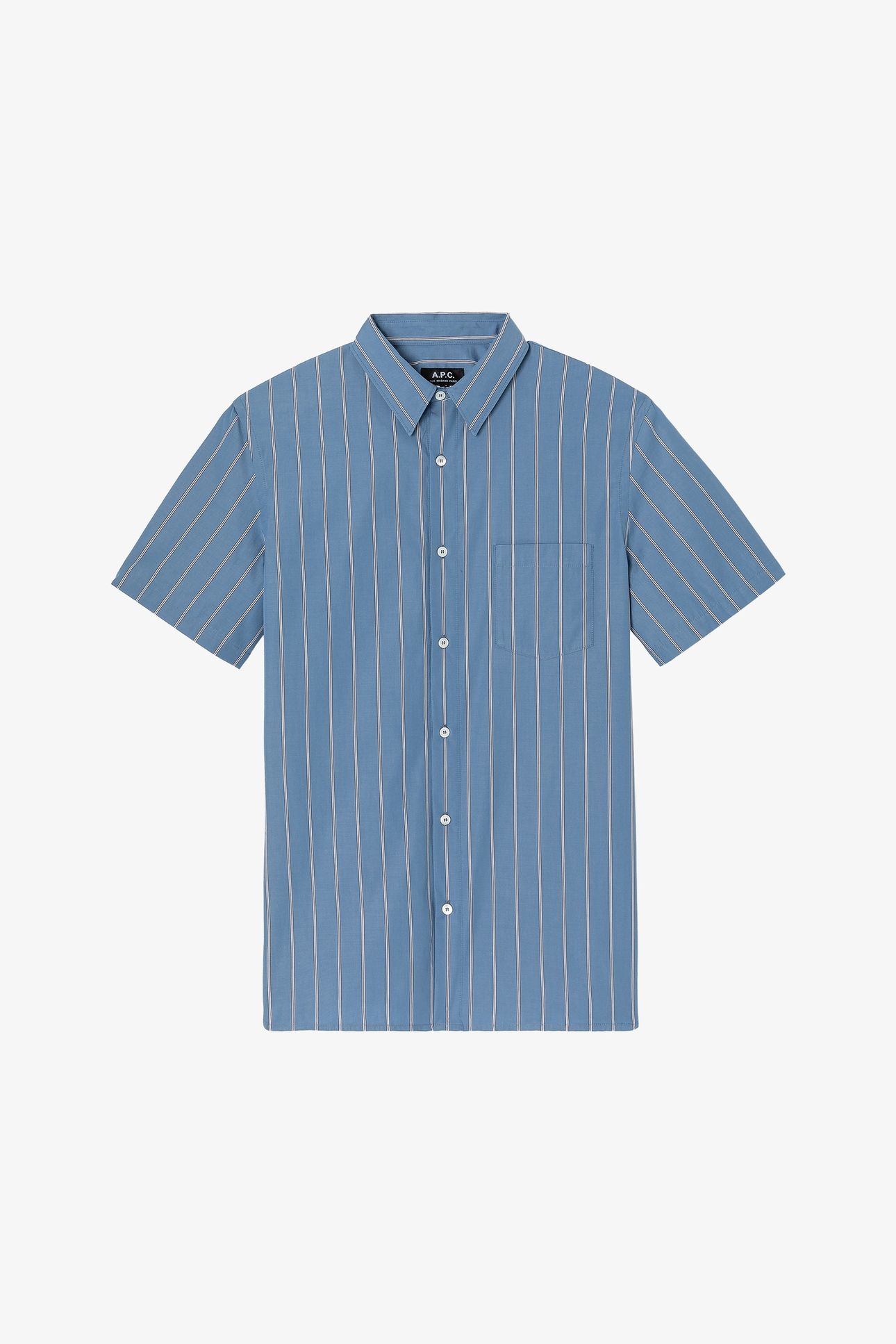 UNISEX SHIRT SHORT SLEEVE STEEL BLUE 2