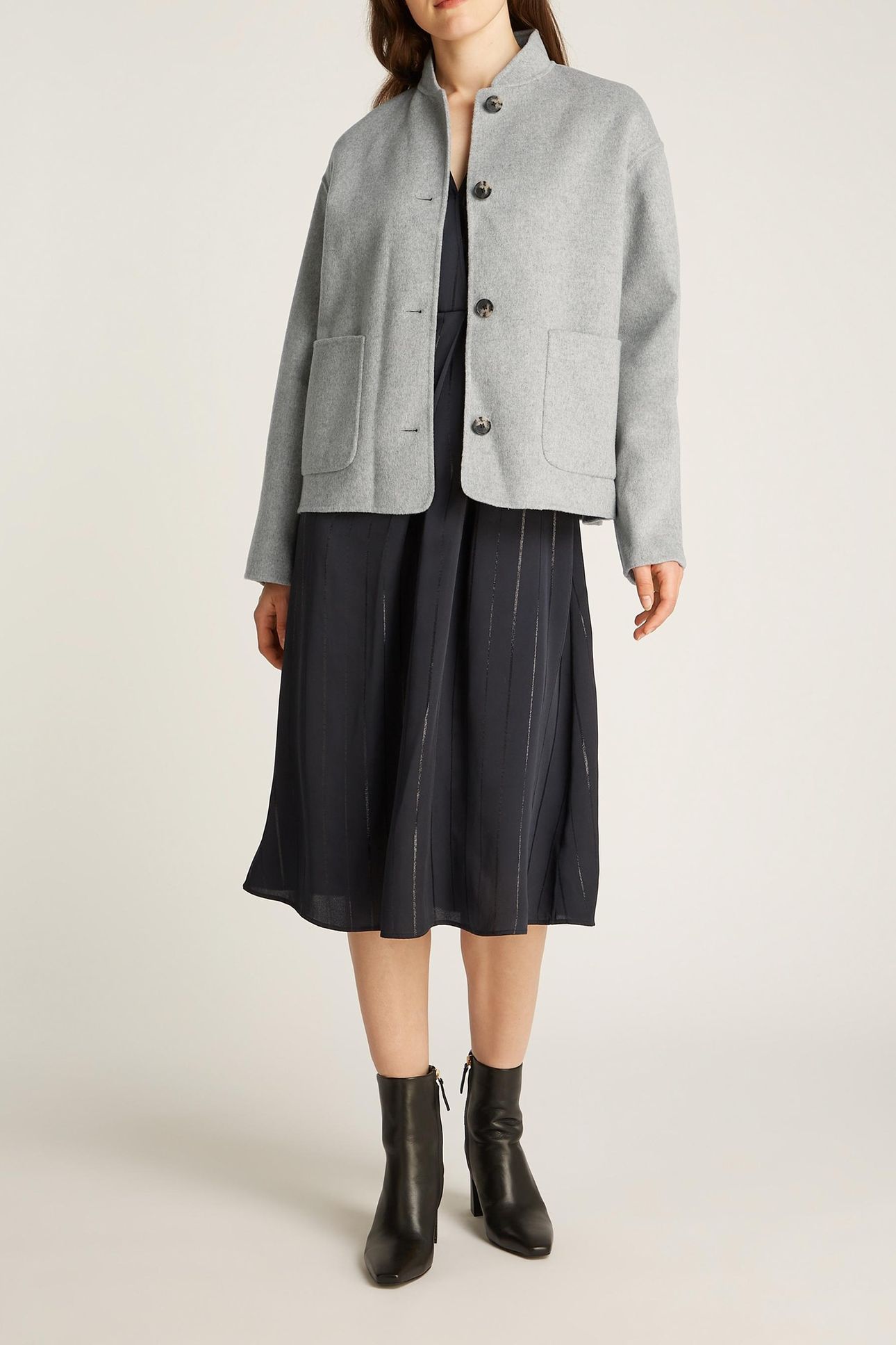 DF WOOL BOMBER JACKET LIGHT GREY HEATHER 1