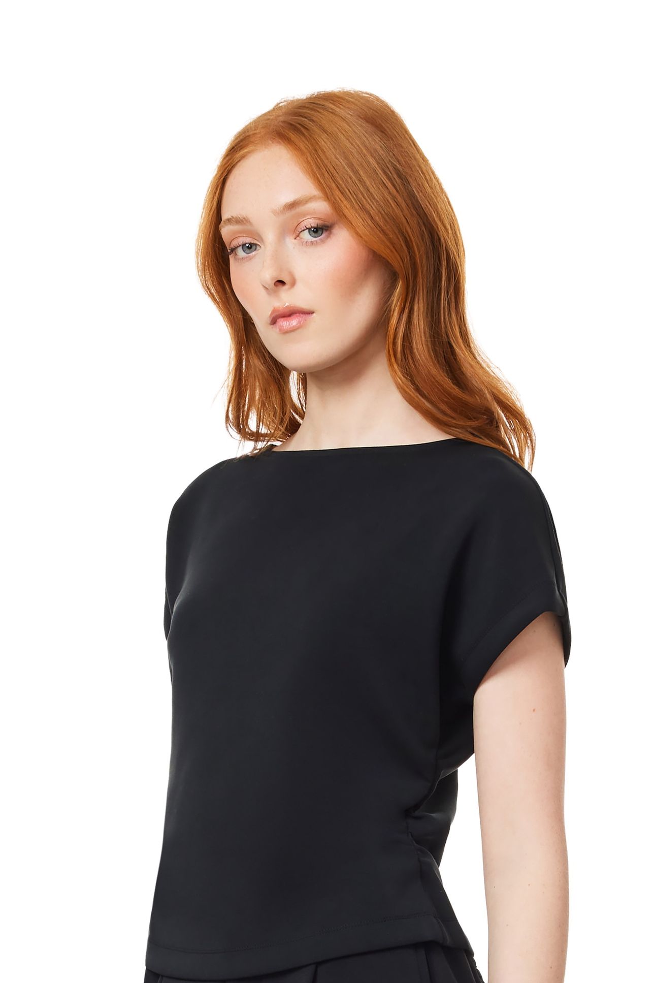 TEE WITH ROUCHED SIDE SEAM BLACK NIGHT 8