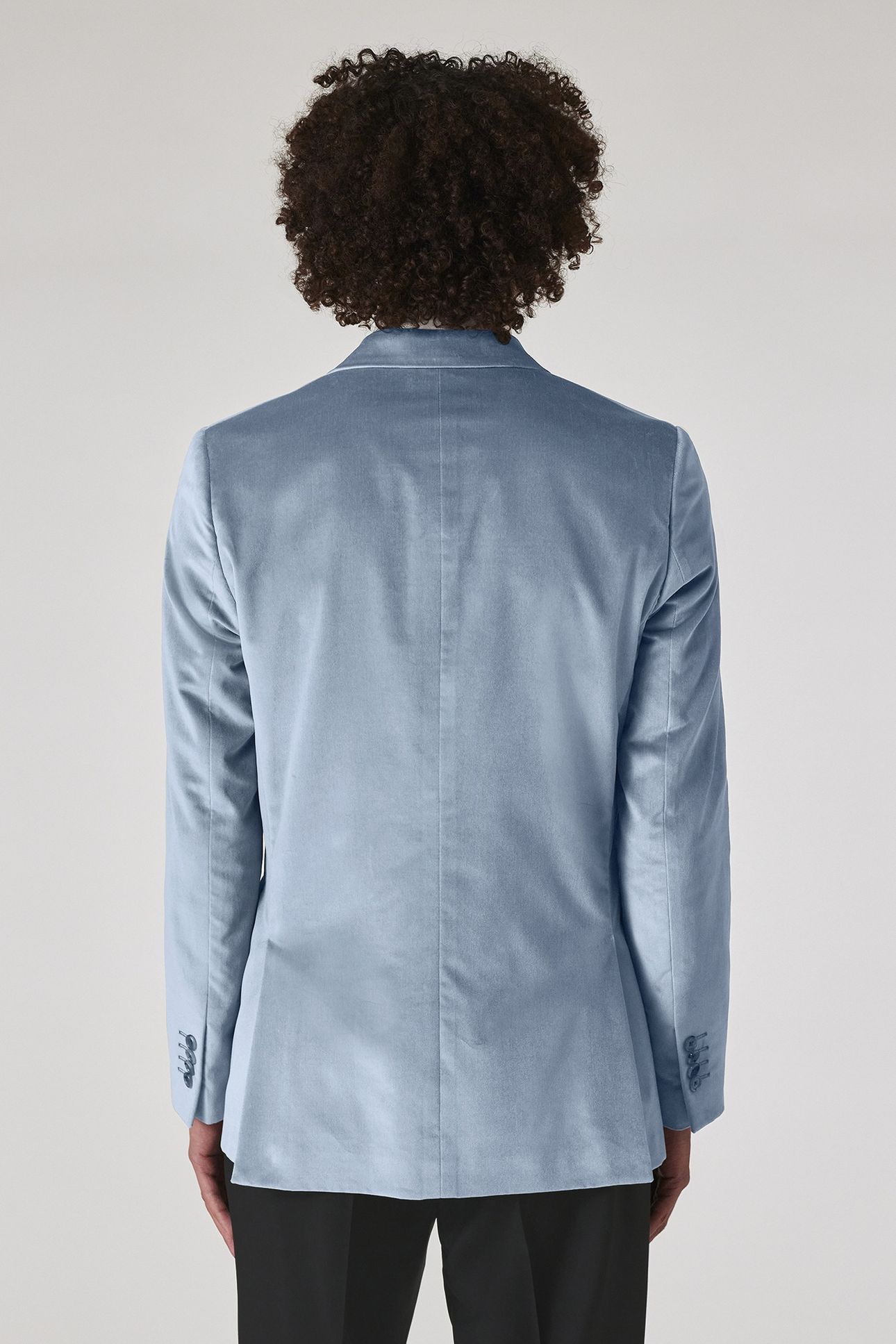 MENS TAILORED FIT 2 BUTTON JACKET LIGHT BLUE 3