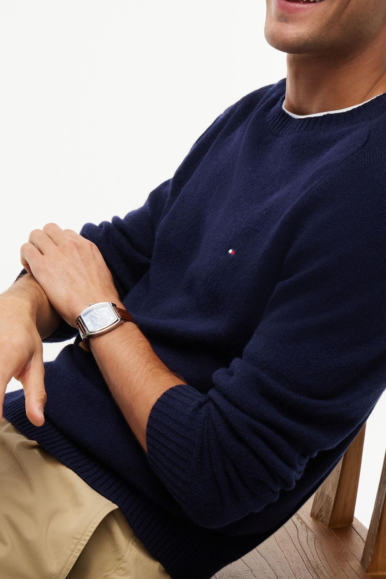 LAMBSWOOL CREW NECK NAVY BLUE 7