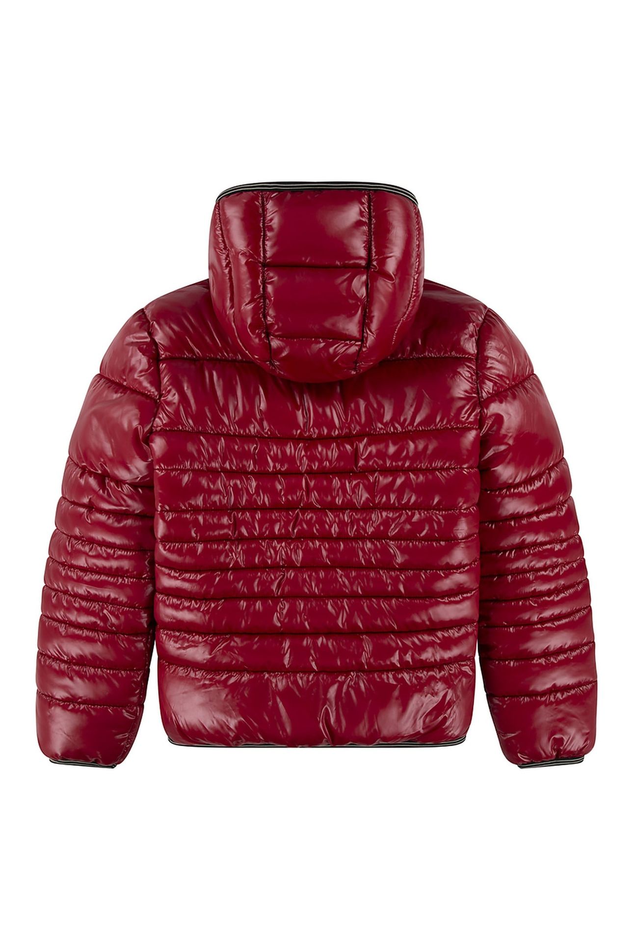 BOYS SHERPA LINED PUFFER JACKET RHYTHMIC RED 2