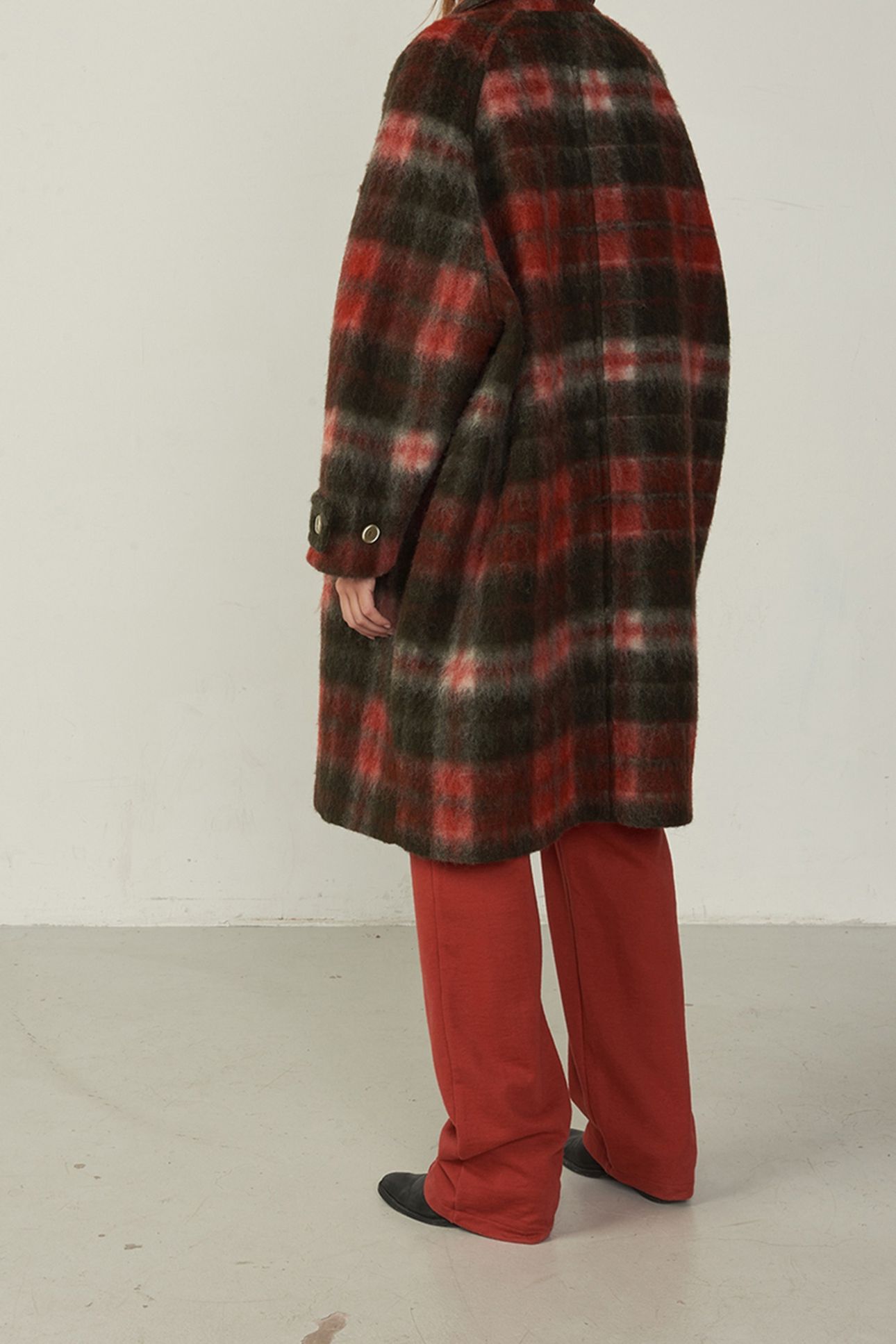 GEOMARK COAT KAKI TARTAN 2