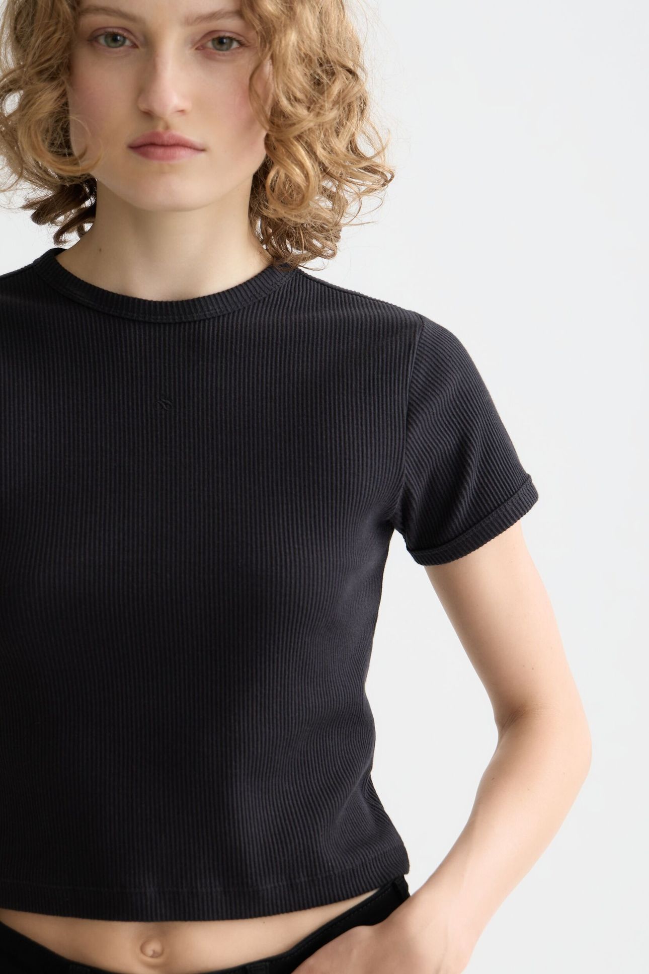 BABY RIB T-SHIRT BLACK 6