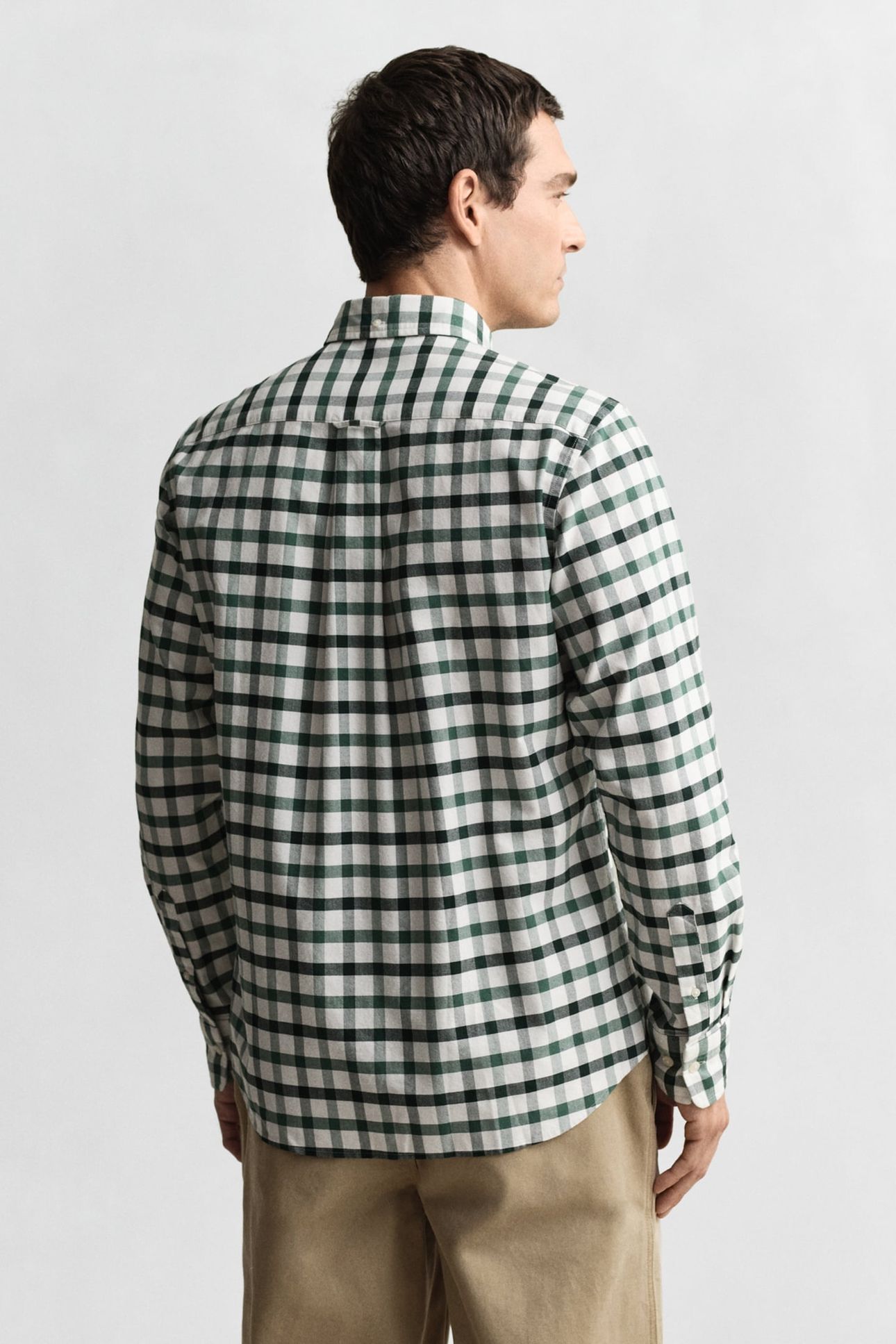 REG OXFORD CHECK SHIRT WOODY GREEN 2