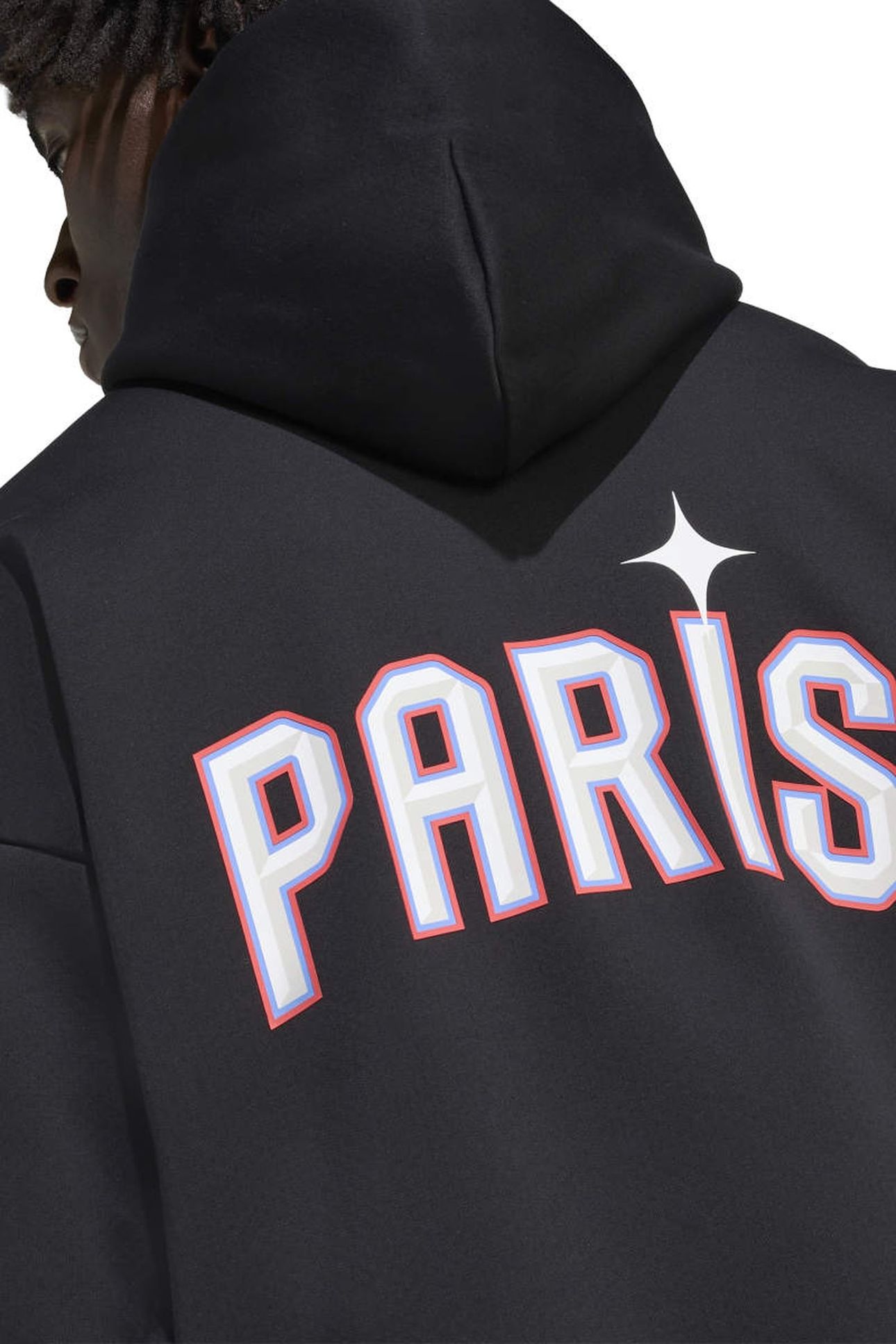 UNISEX FULL ZIP HOODED TRACK TOP BLACK 5