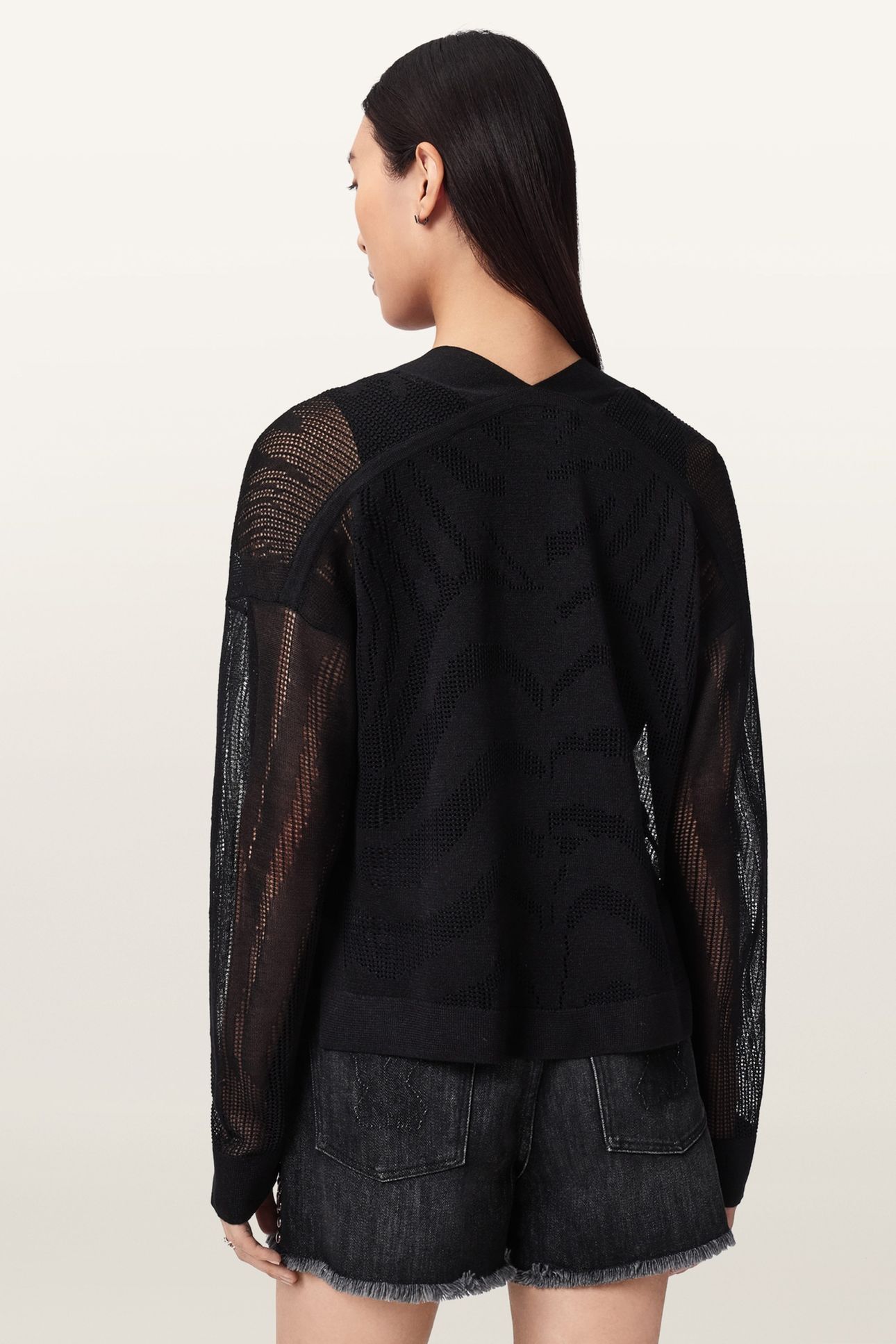 MISHA CROP CARDIGAN BLACK 3