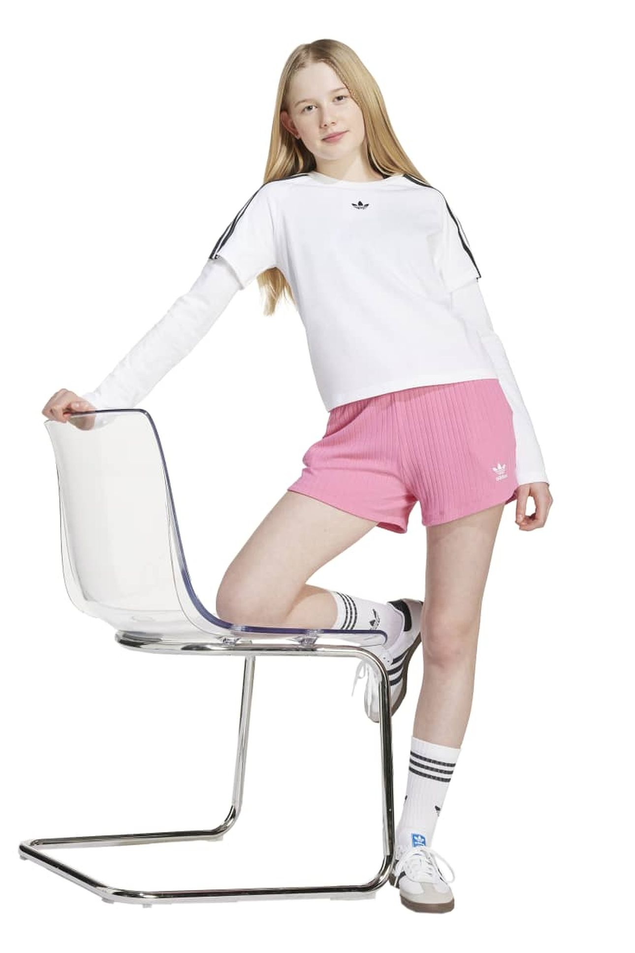 JUNIOR RIB SHORTS PINK FUSION 4