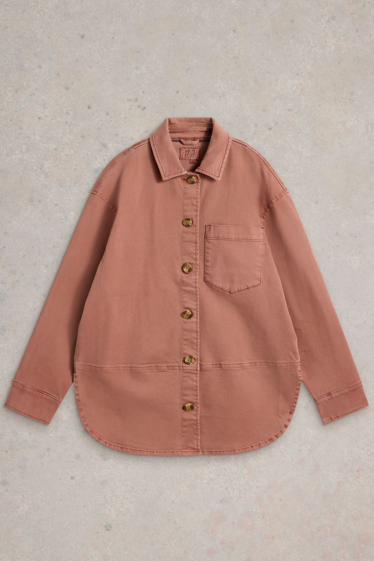 SOLENE COTTON SHACKET DUSTY PINK 4