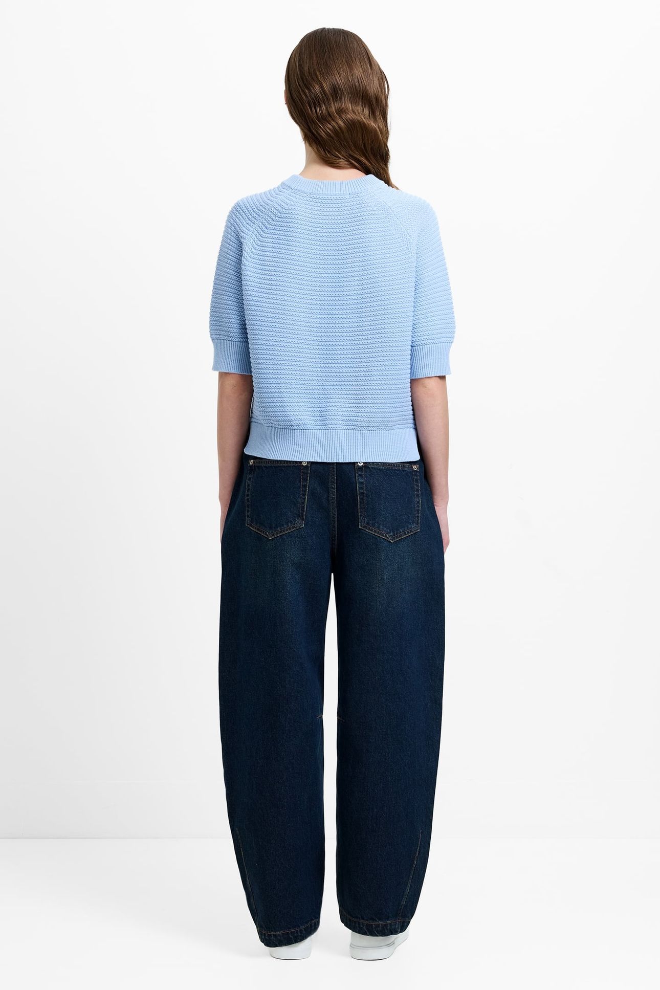 LILY MOZART SS HIGH NECK KNIT PRETTY BLUE 3