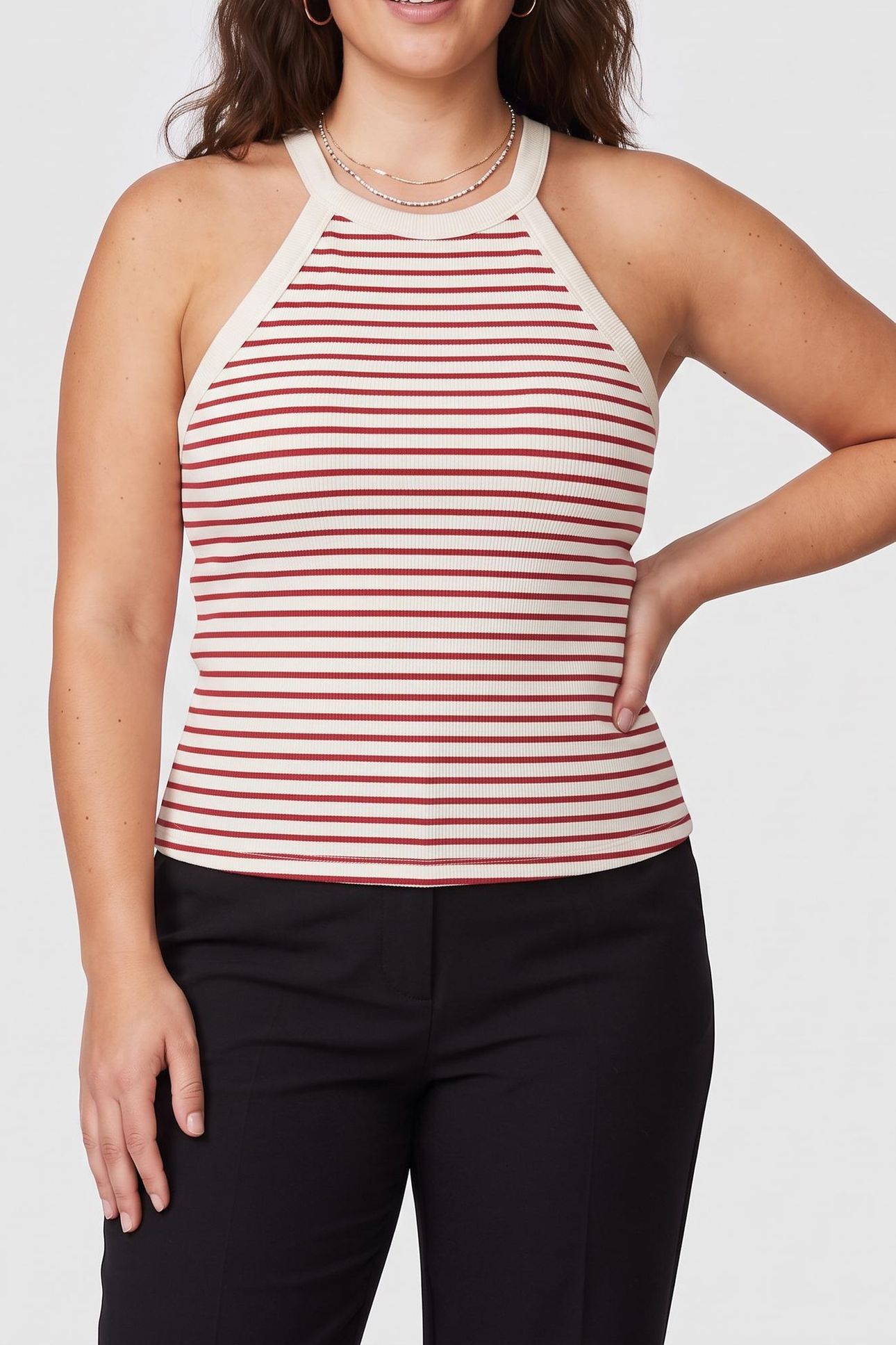 SLEEVELESS TEE ECRU 1