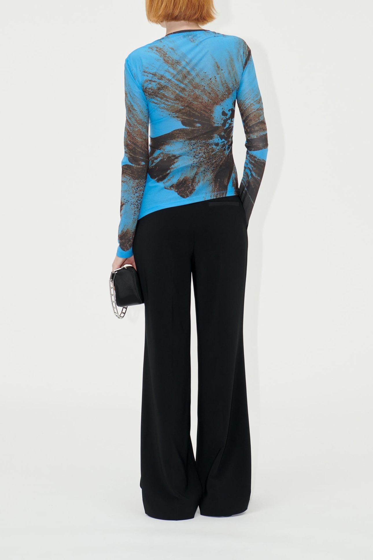 FLORIAN TOP JERSEY LONG SLEEVE BROWN BRUSH STROKE POPPY 2