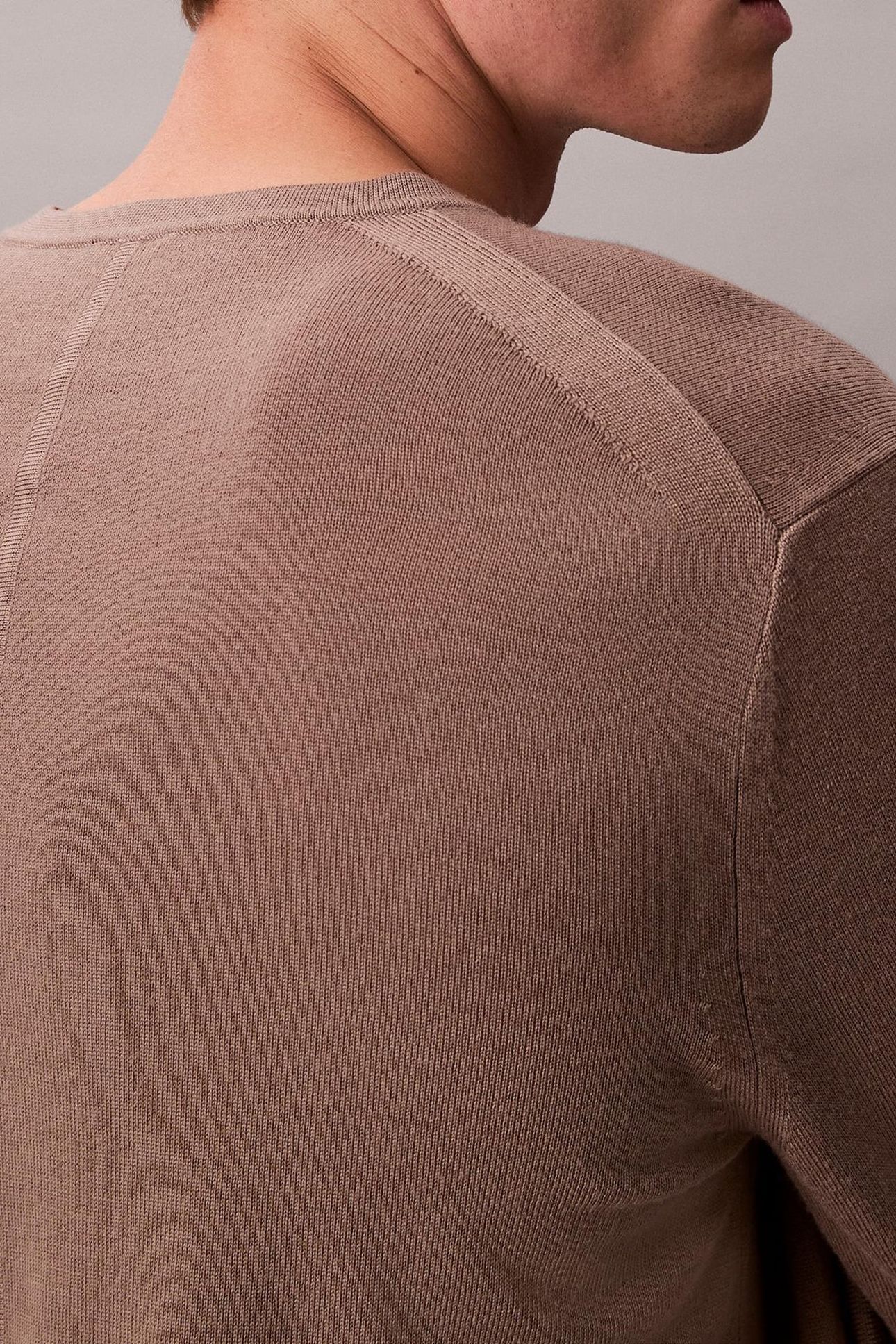 LS 100% MERINO CREW TAUPE TONE 6