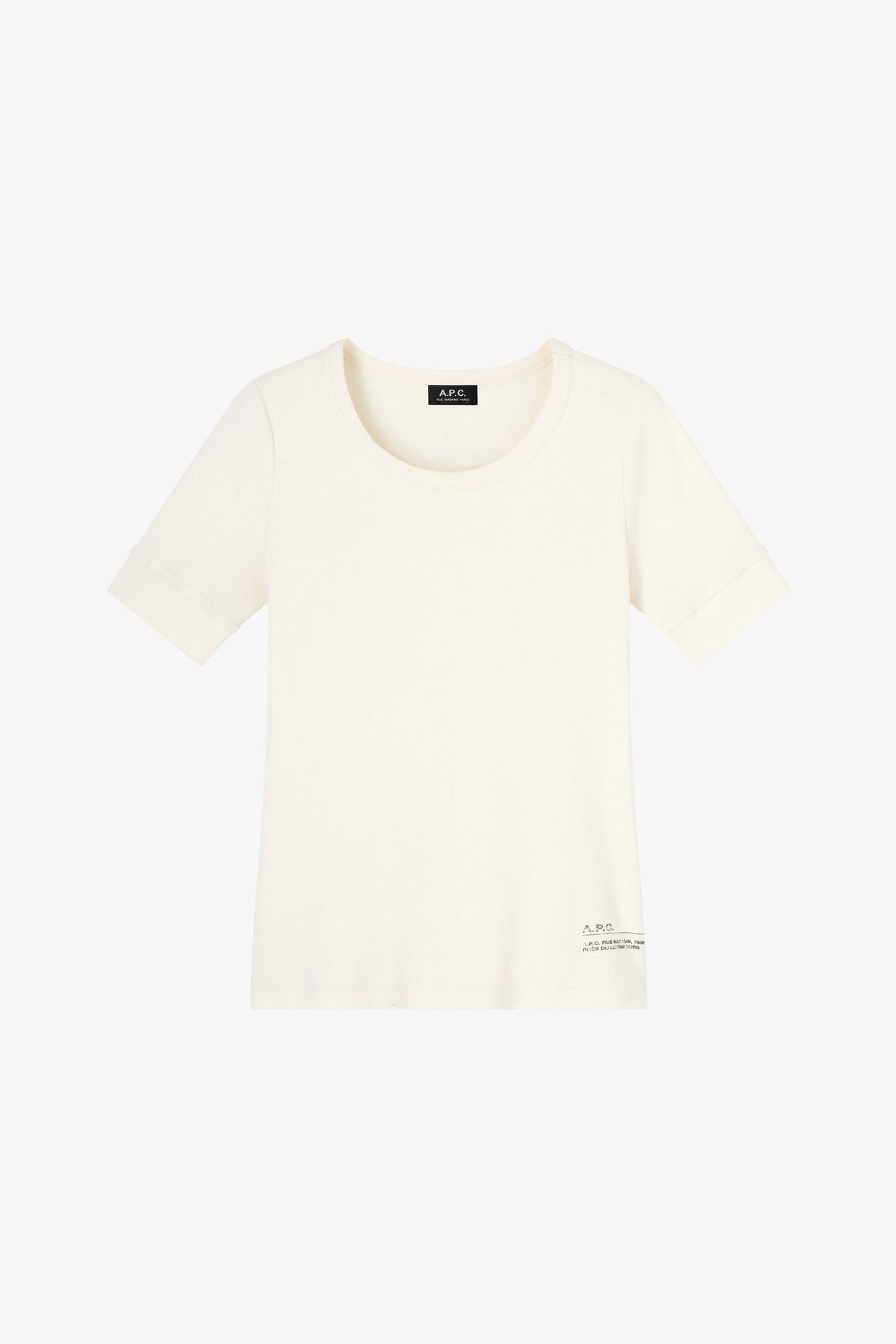 T-SHIRT FITTED MC BEIGE 2