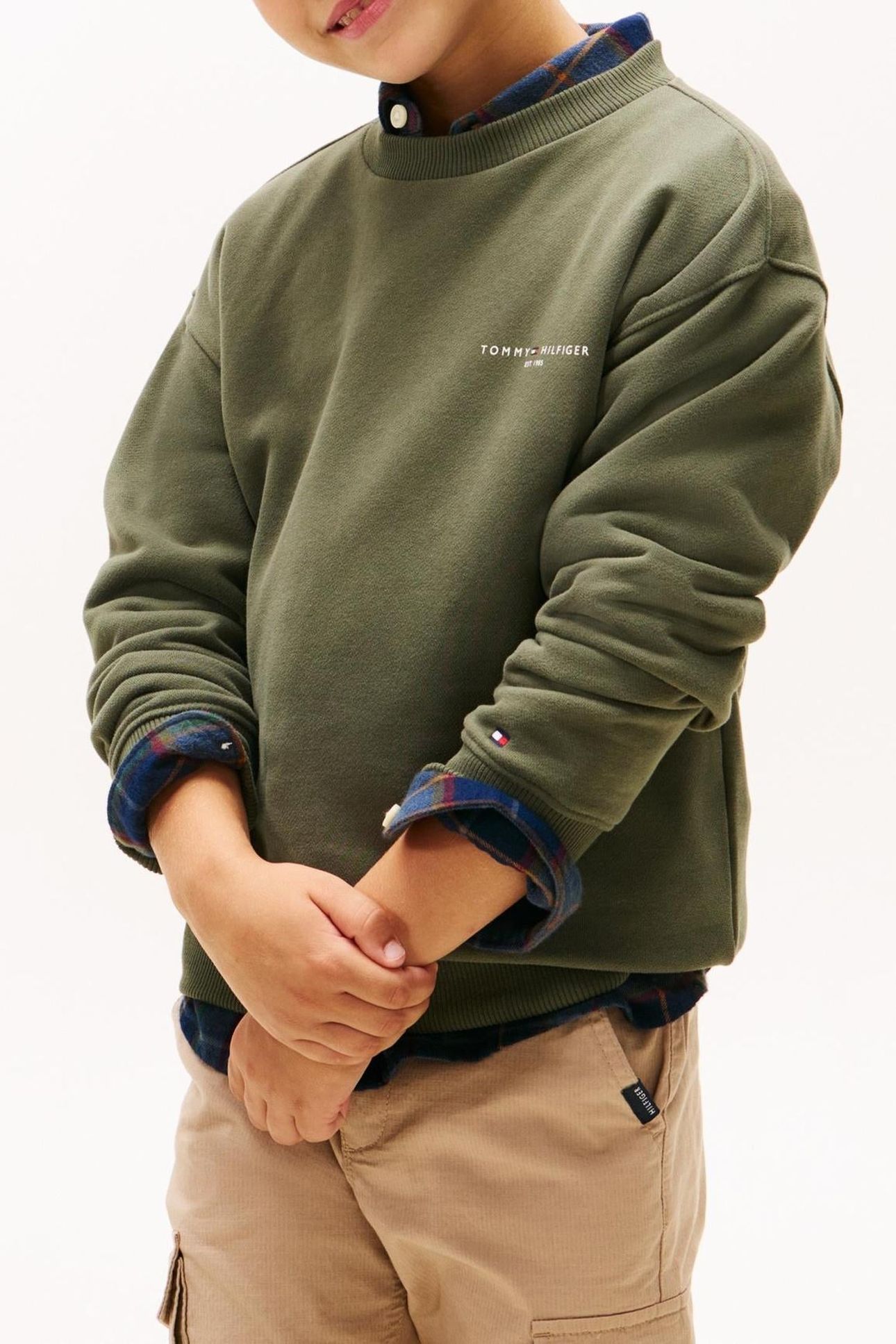 UNISEX MINI CORP C-NECK SWEATSHIRT PEWTER GREEN 4