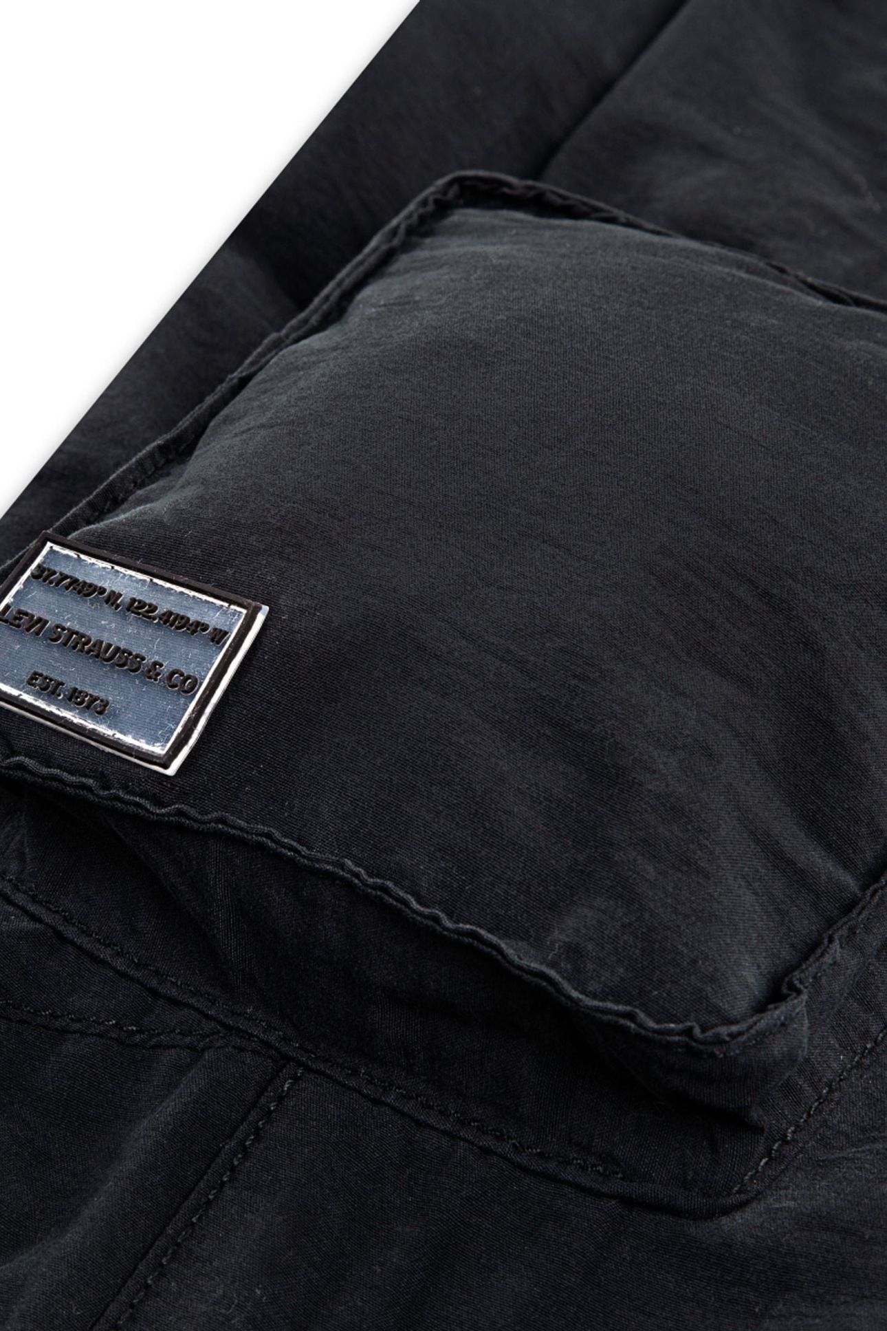 BOYS PARACHUTE CARGO PANTS JET BLACK 4