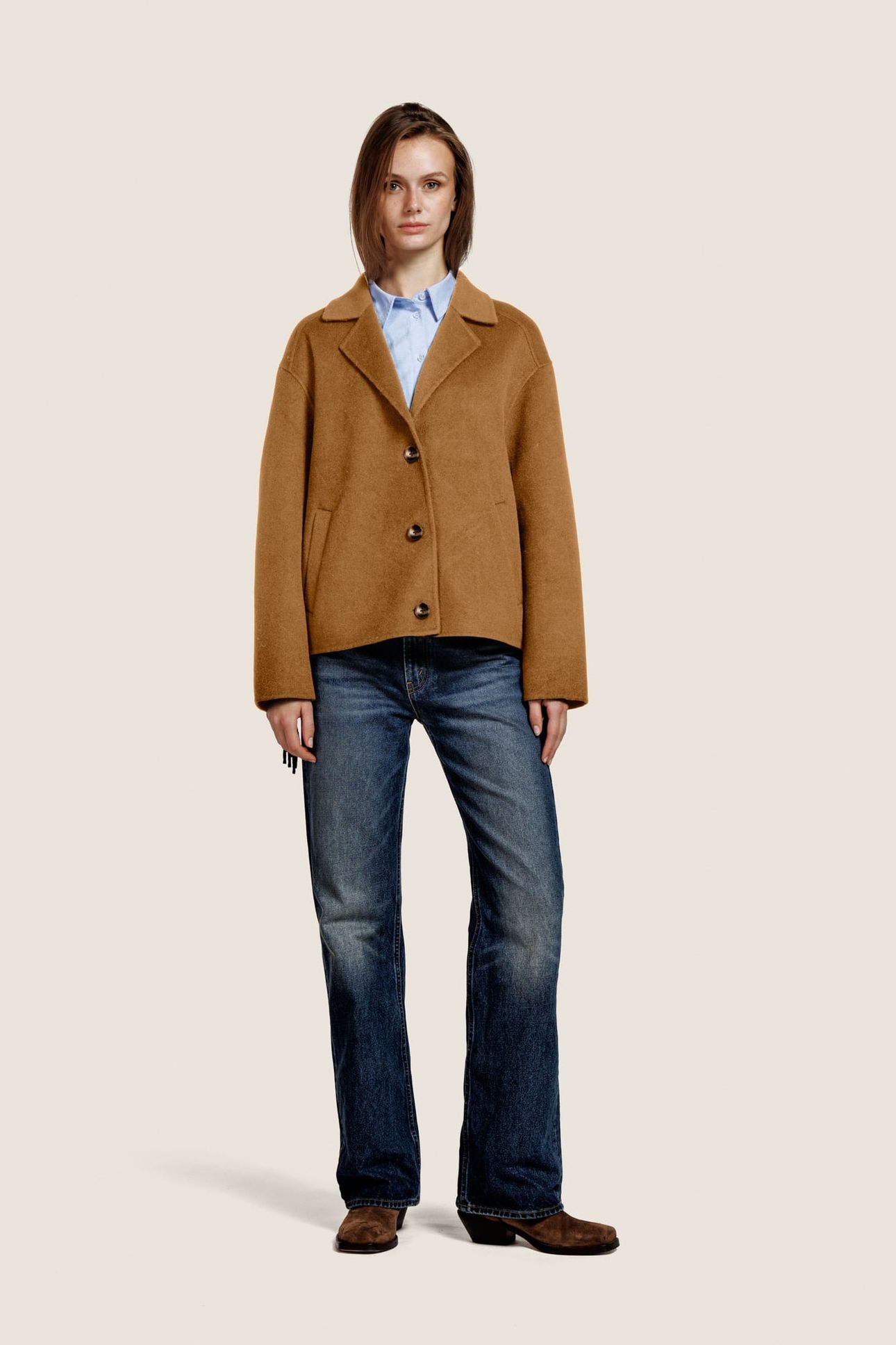 BILLIE WOOL JACKET TABACCO 1