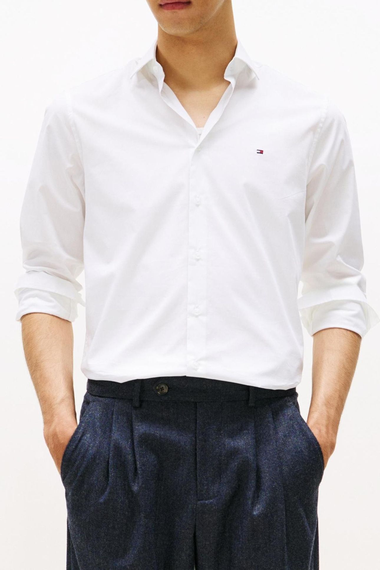 FLEX POPLIN SHIRT BRIGHT WHITE 1