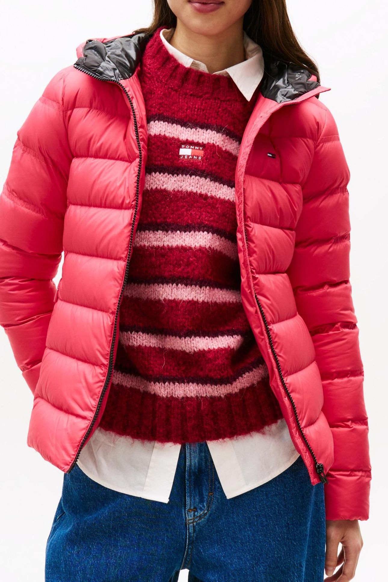 TJW SLIM HOOD JACKET VINTAGE CERISE 1