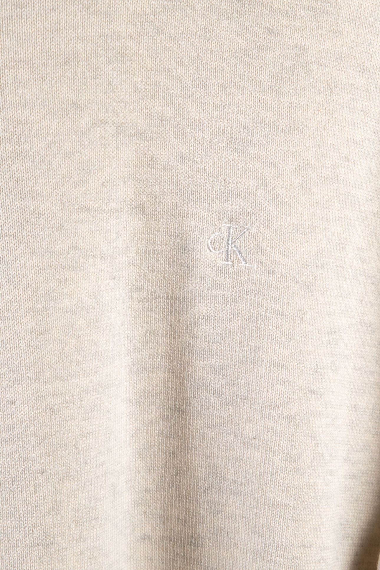 LS SUPIMA COTTON CREWNECK SNOW HEATHER 4
