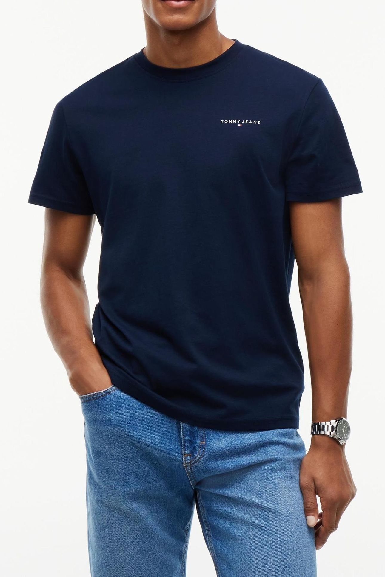 TJM SLIM LINEAR TEE DARK BLUE 1