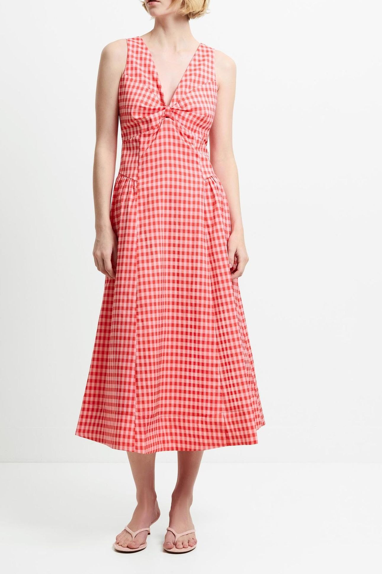 SHEILA VOLUMINOUS MIDI DRESS WATERMELON RED 5