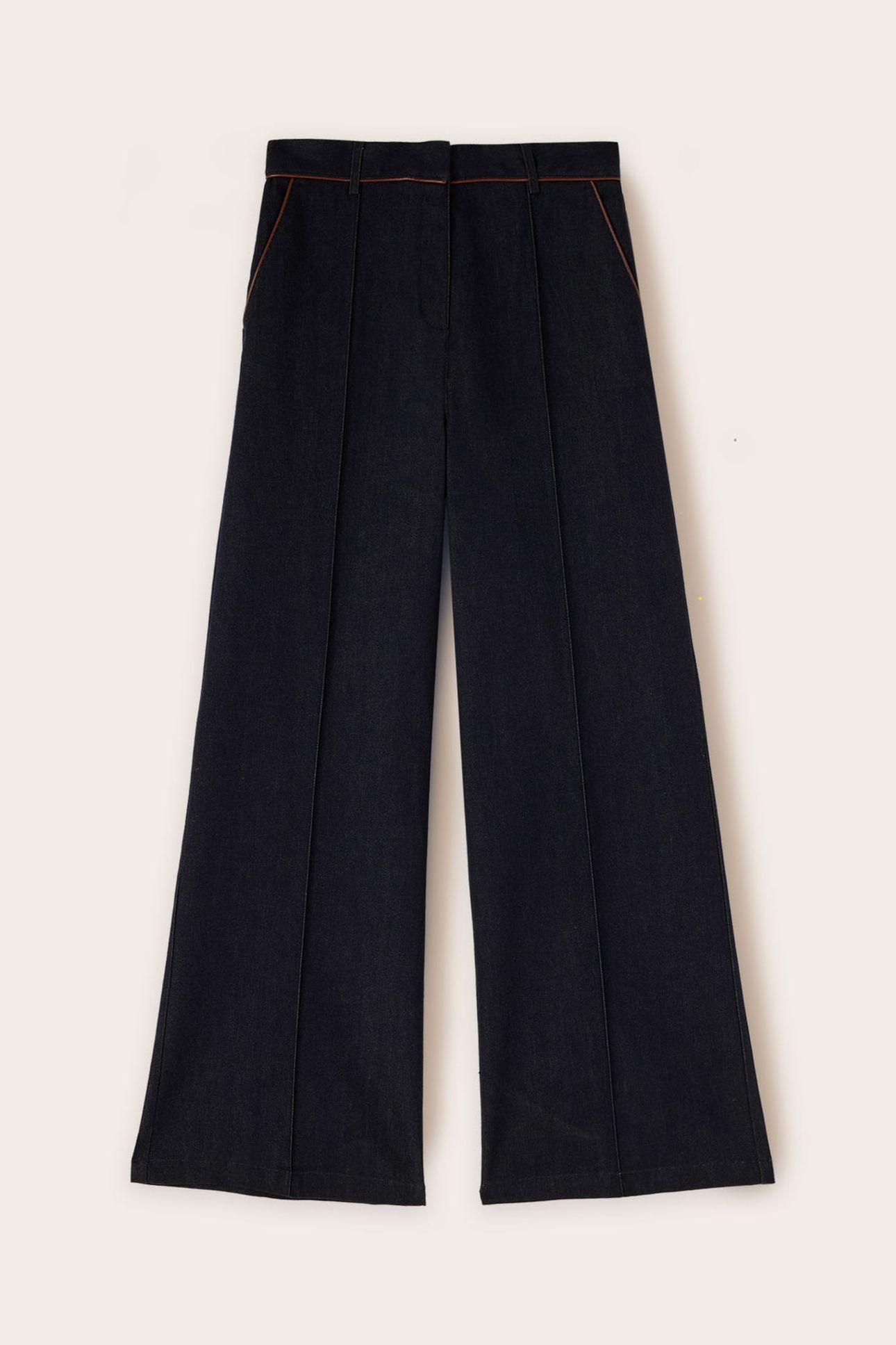 PALAZZO JEANS WITH PIPING BLUE 4