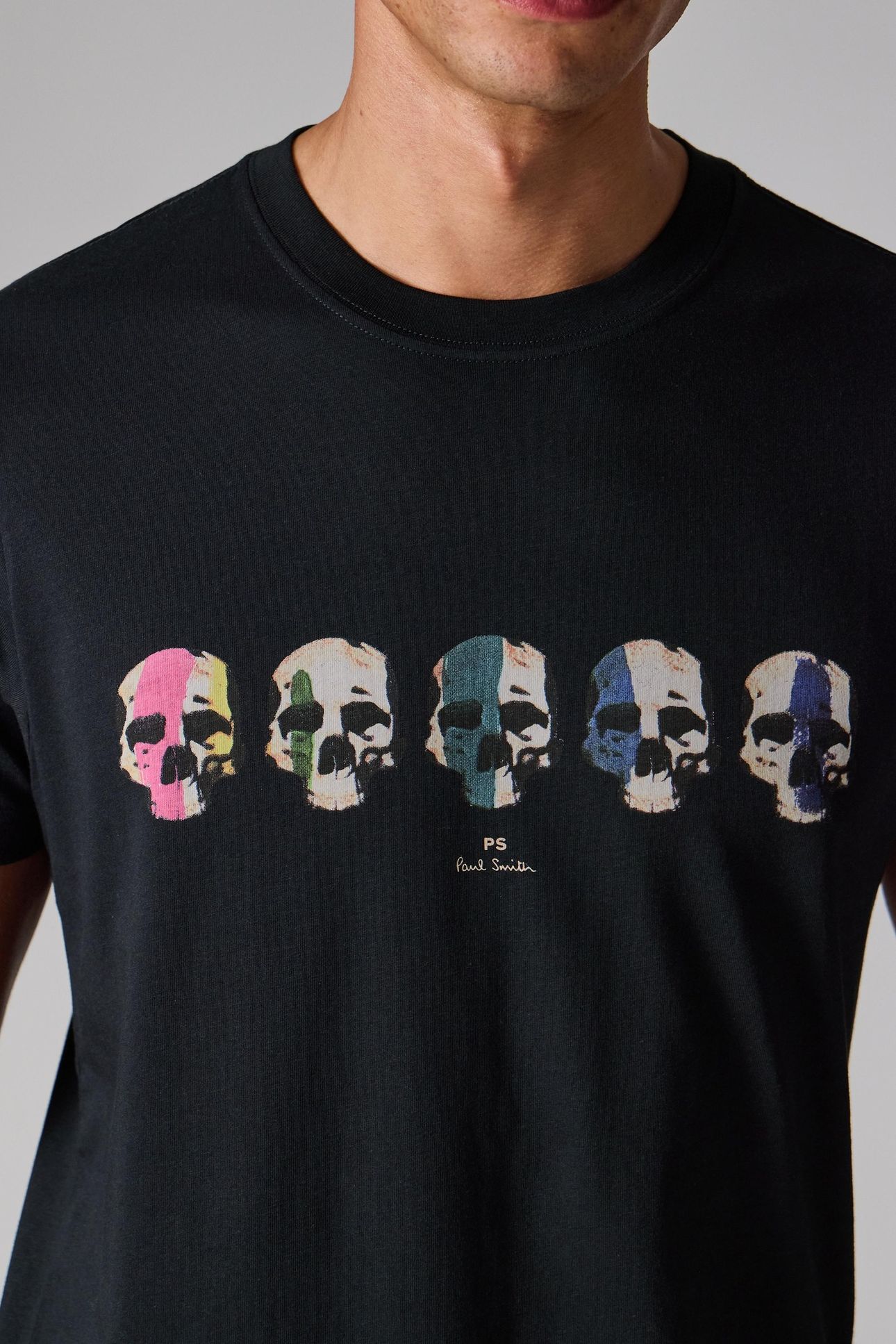 MENS SLIM FIT SS T SHIRT MULTI SKULL VERY DARK NAVY 6