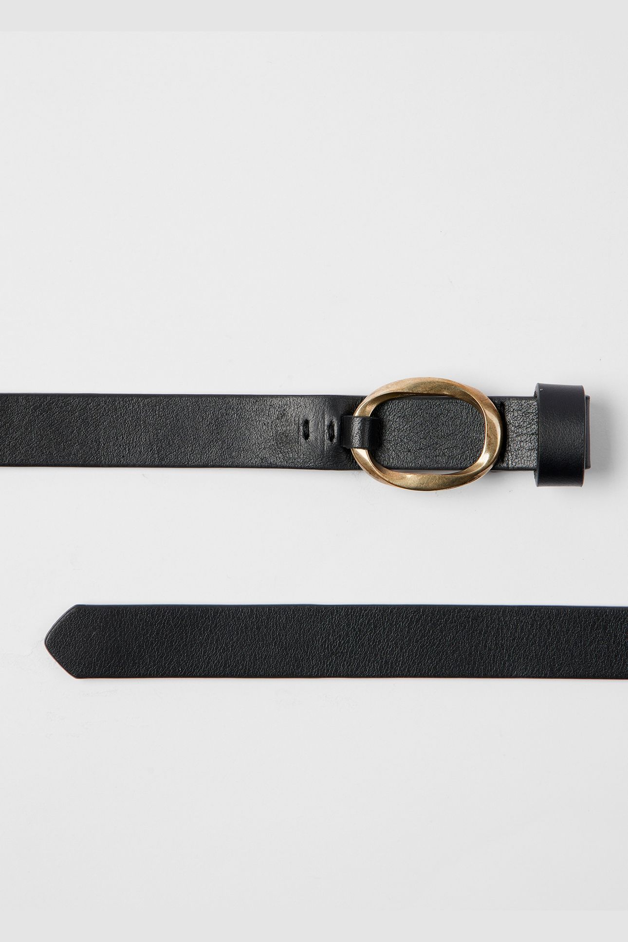 WOMEN BELT TWIST RING BLACK 7