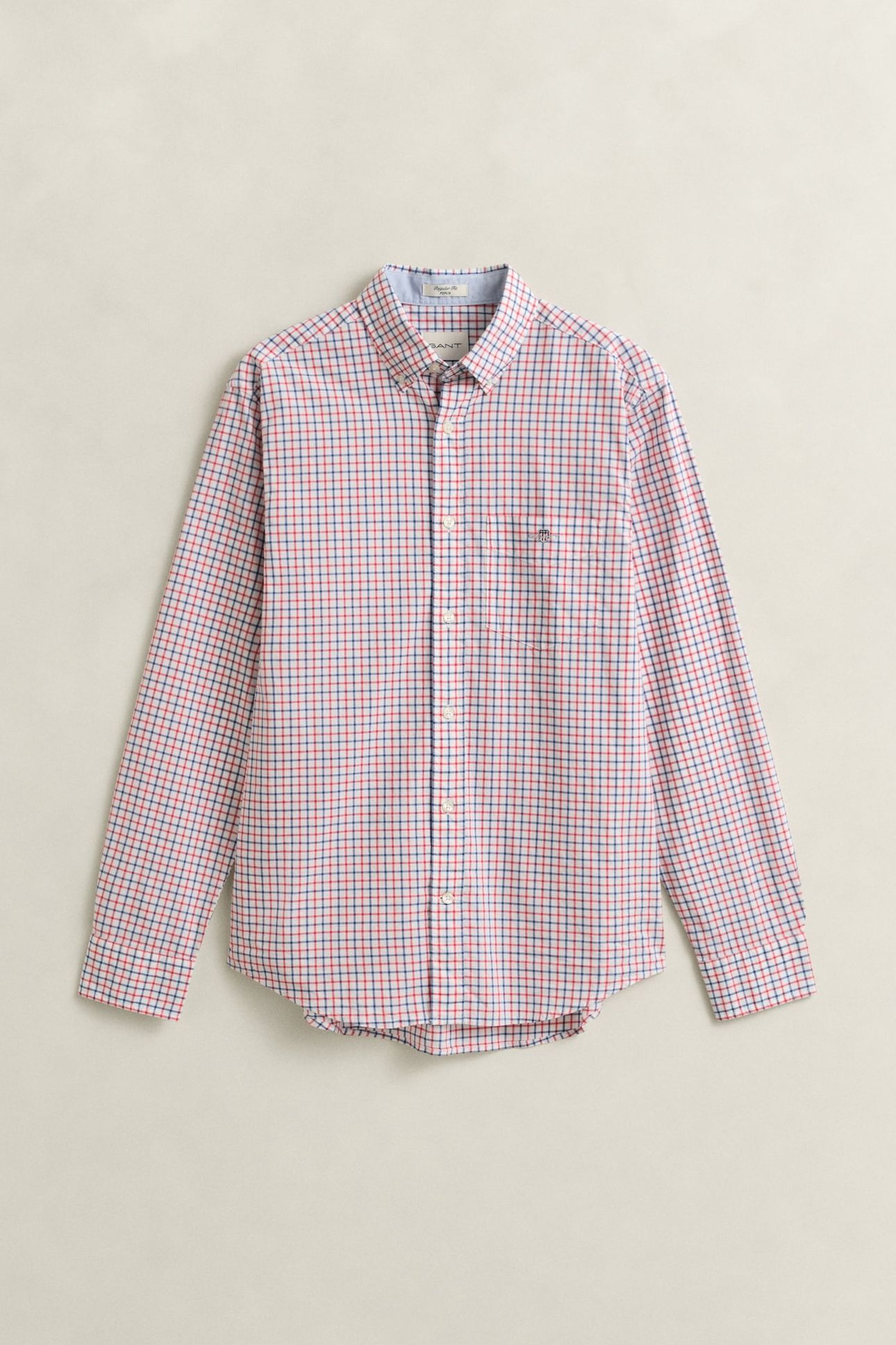 REG CLASSIC POPLIN CHECK ROSE RED 4