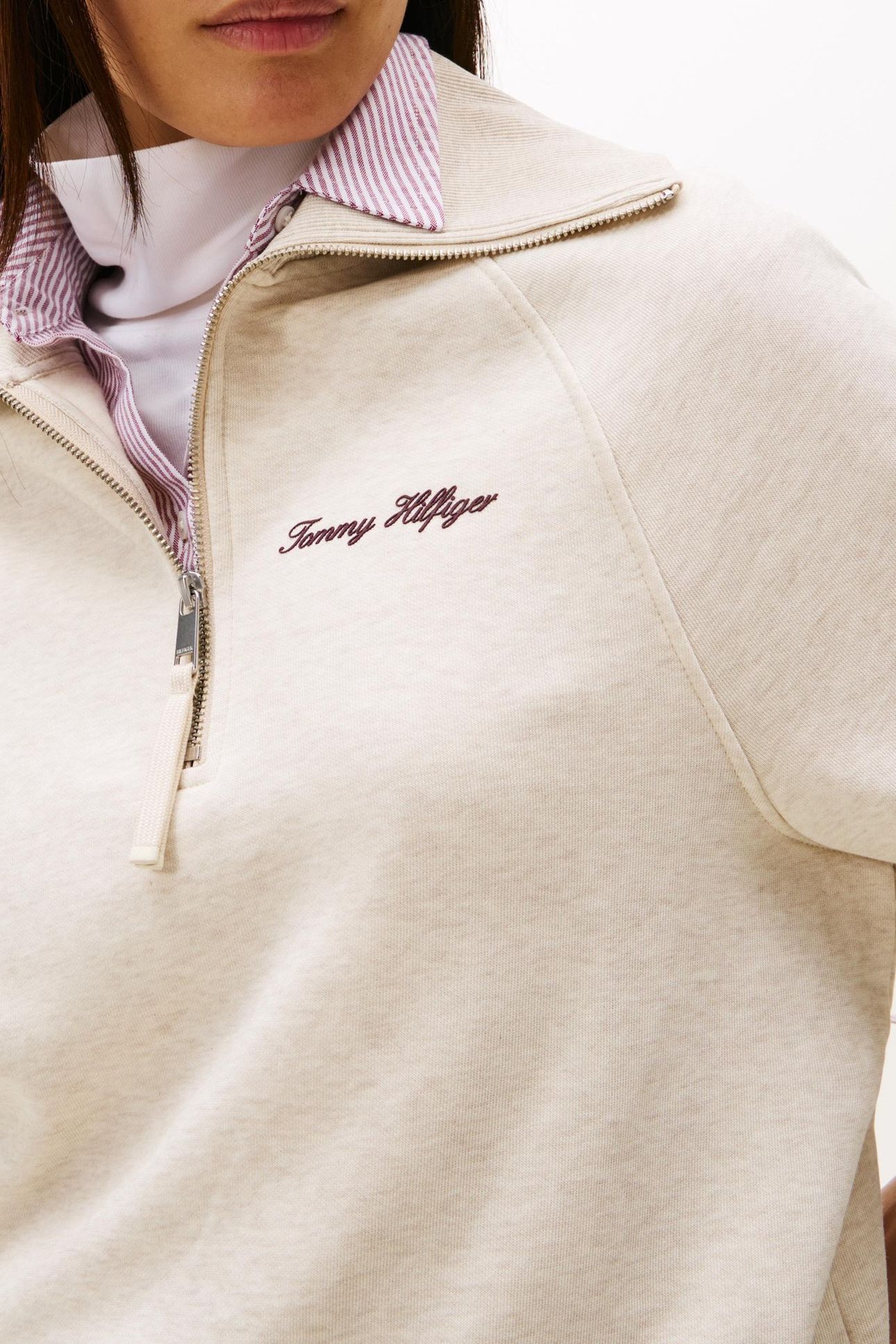 CLASSIC SCRIPT FLEECE HEATHER OATMILK 5