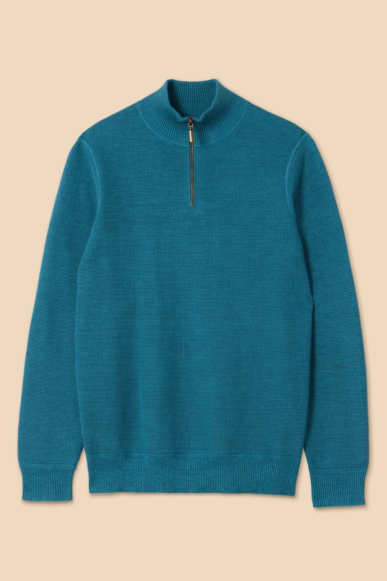 ATTADALE FUNNEL NECK JUMPER MID TEAL 3