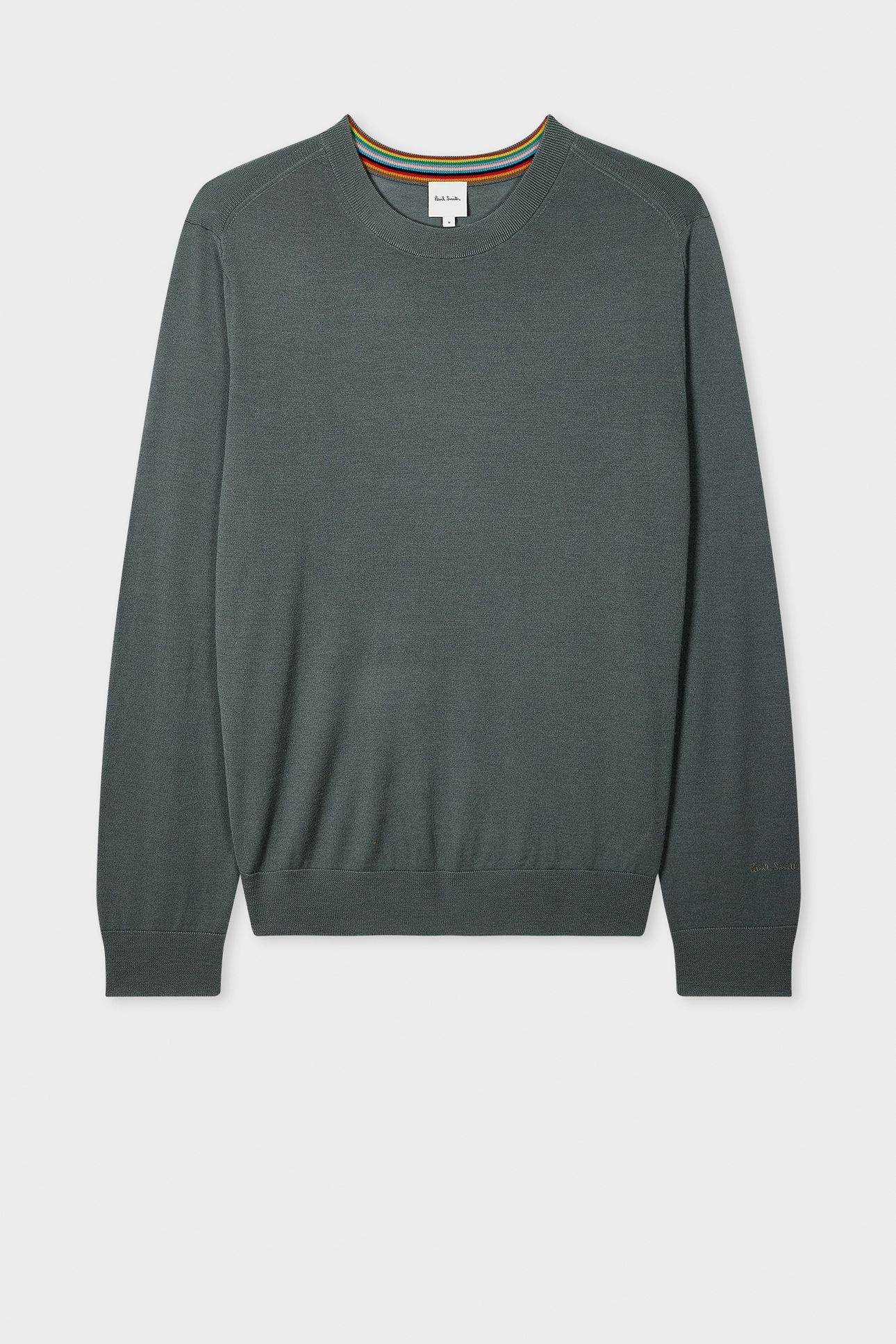 MENS SWEATER CREW NECK PETROL GREEN 3
