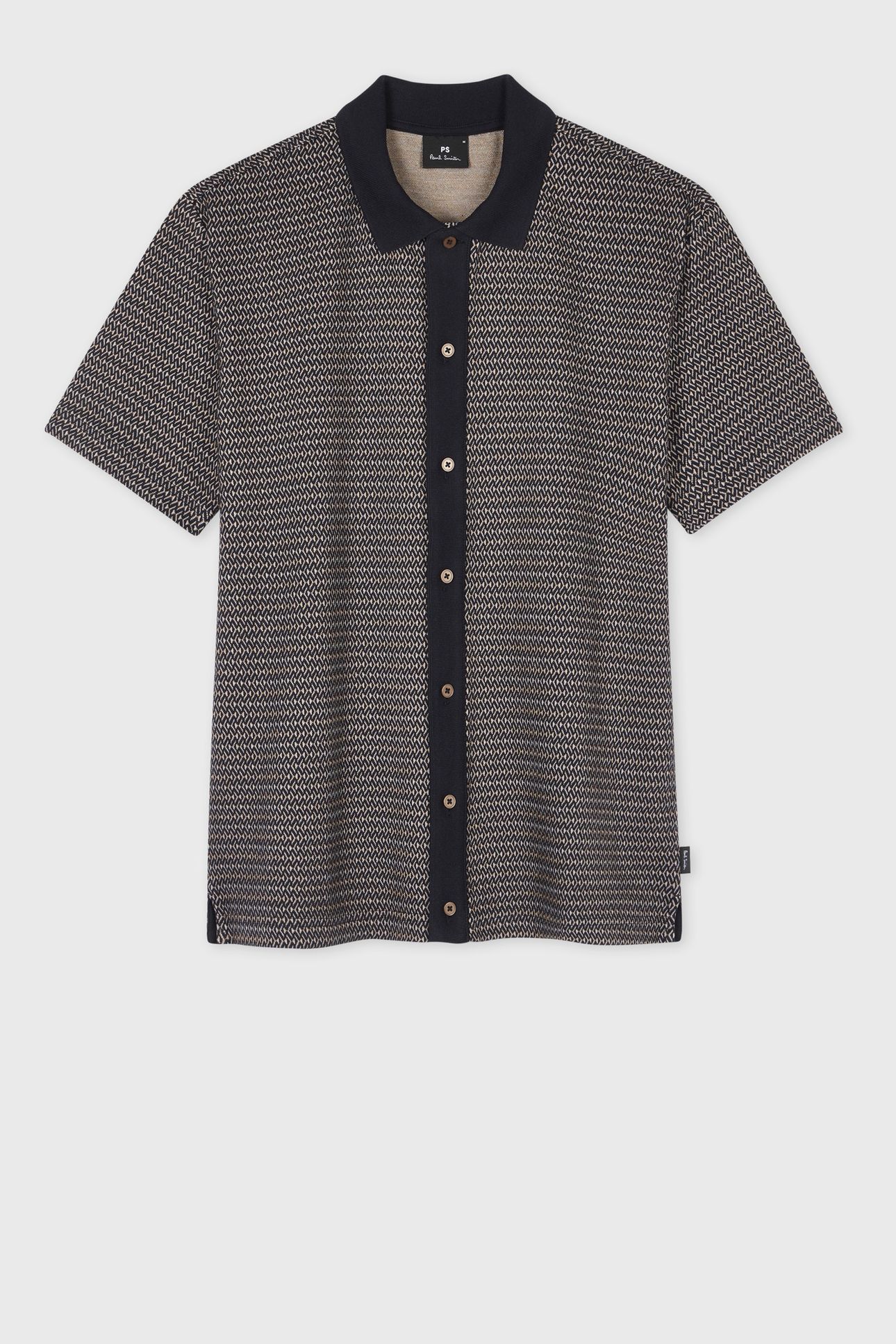 MENS SS POLO SHIRT BUTTON FRONT VERY DARK NAVY 1