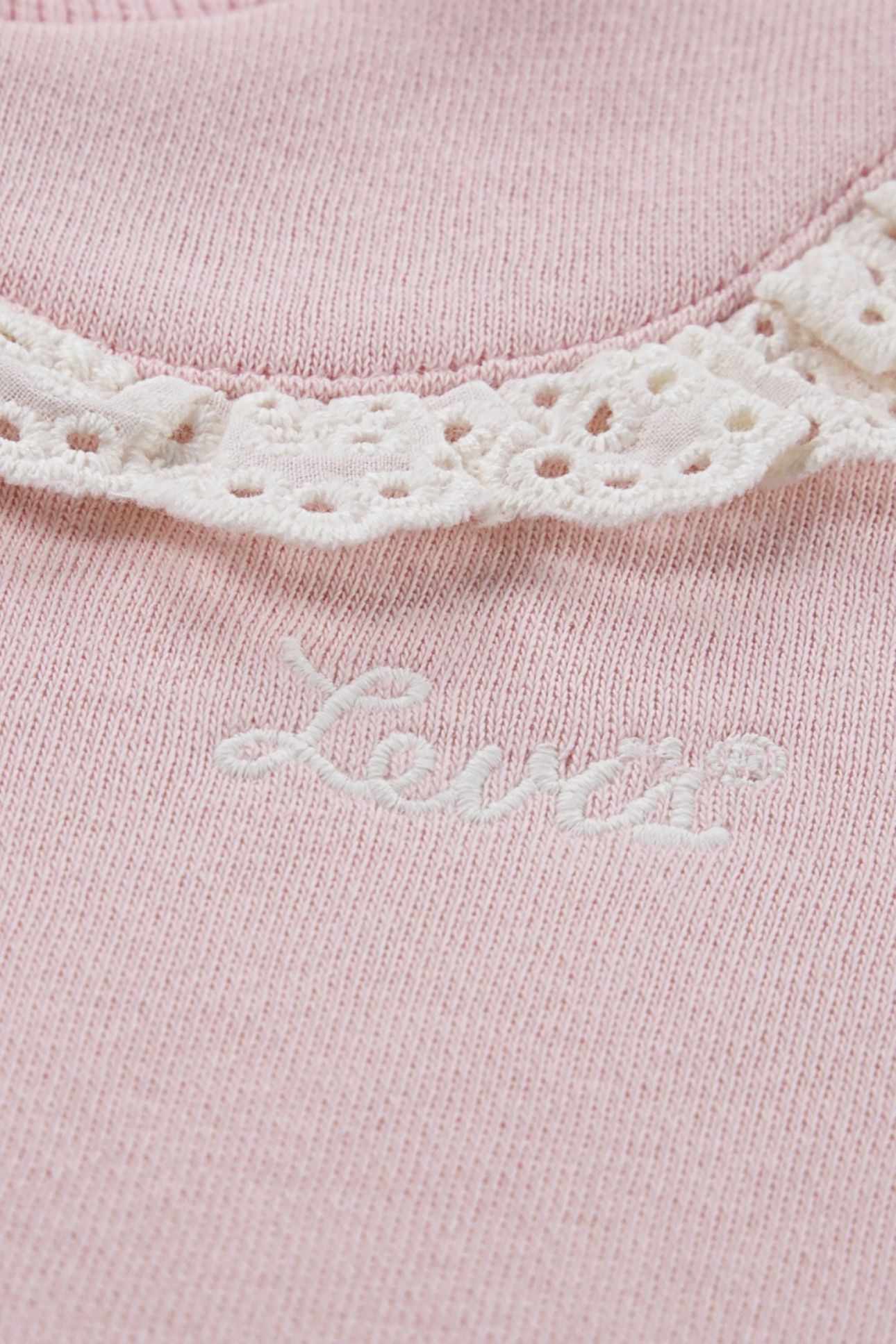GIRLS PETER PAN COLLAR CREW NECK CRYSTAL ROSE 3