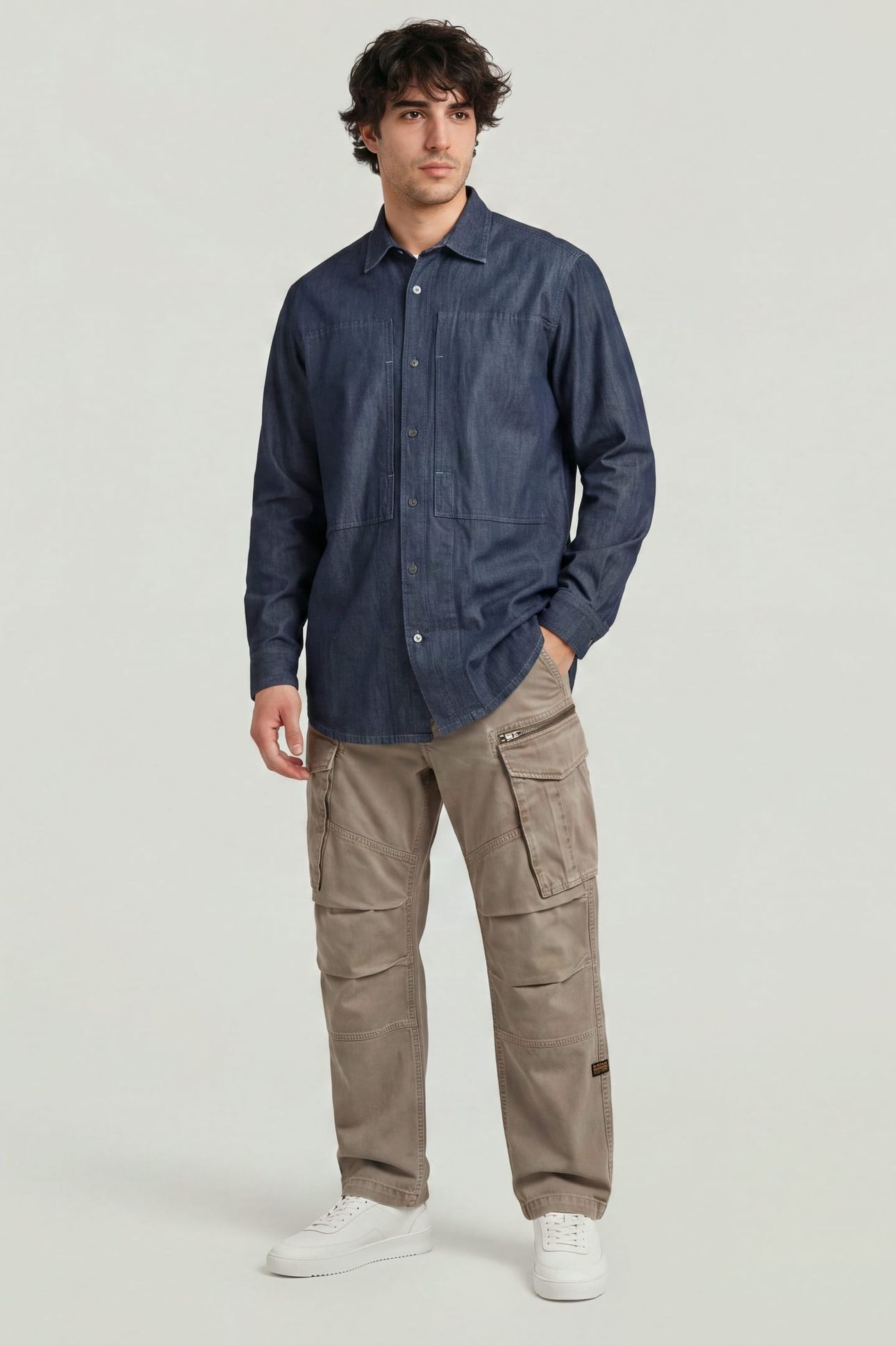 ROVIC 3D LOOSE DENIM BROWN 3