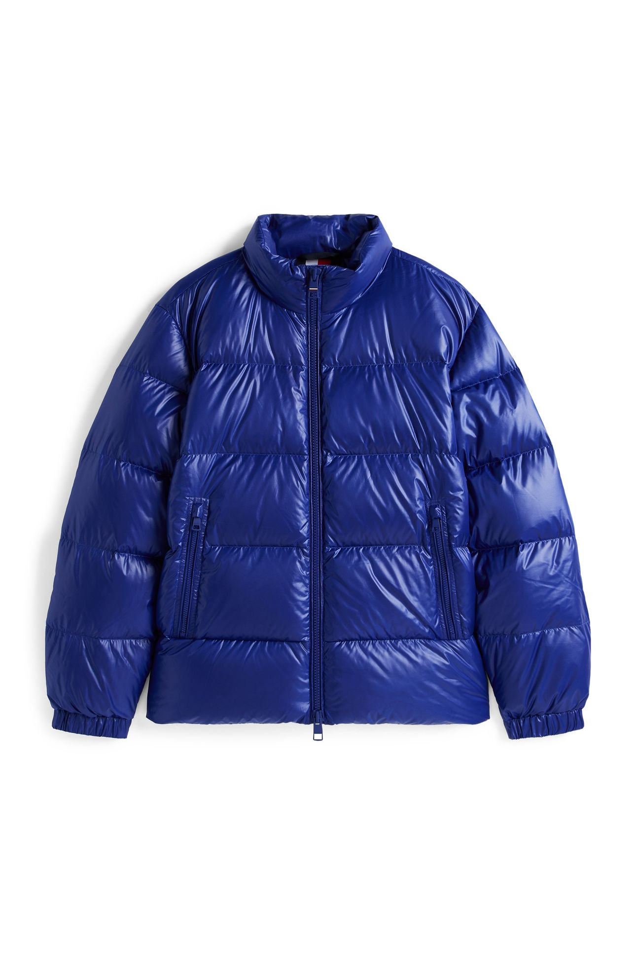 SHINY DOWN STAND PUFFER WEDGE BLUE 3