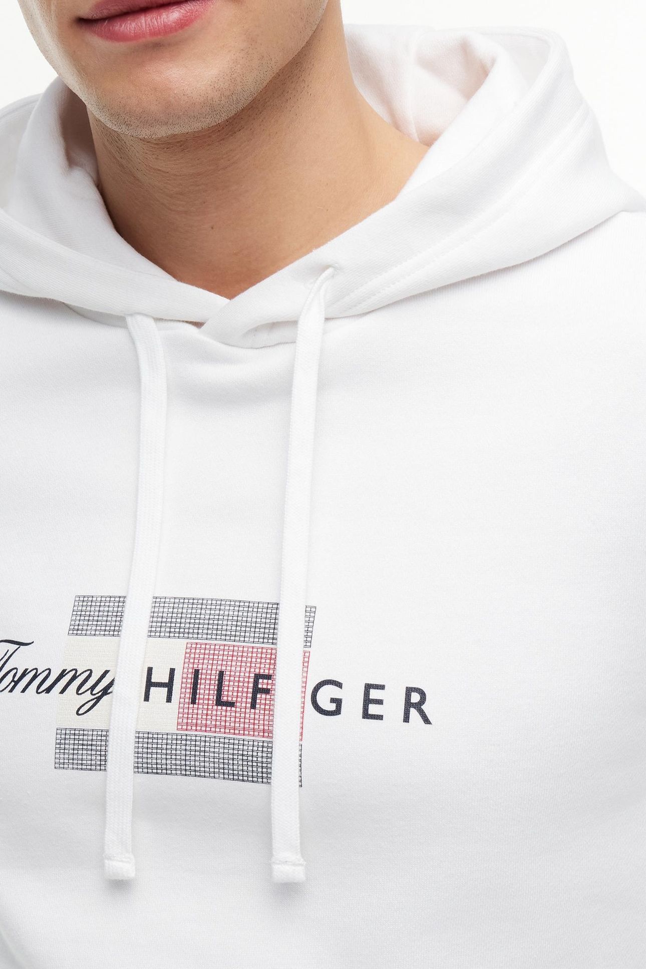 SCRIPT FLAG HOODIE WHITE 5