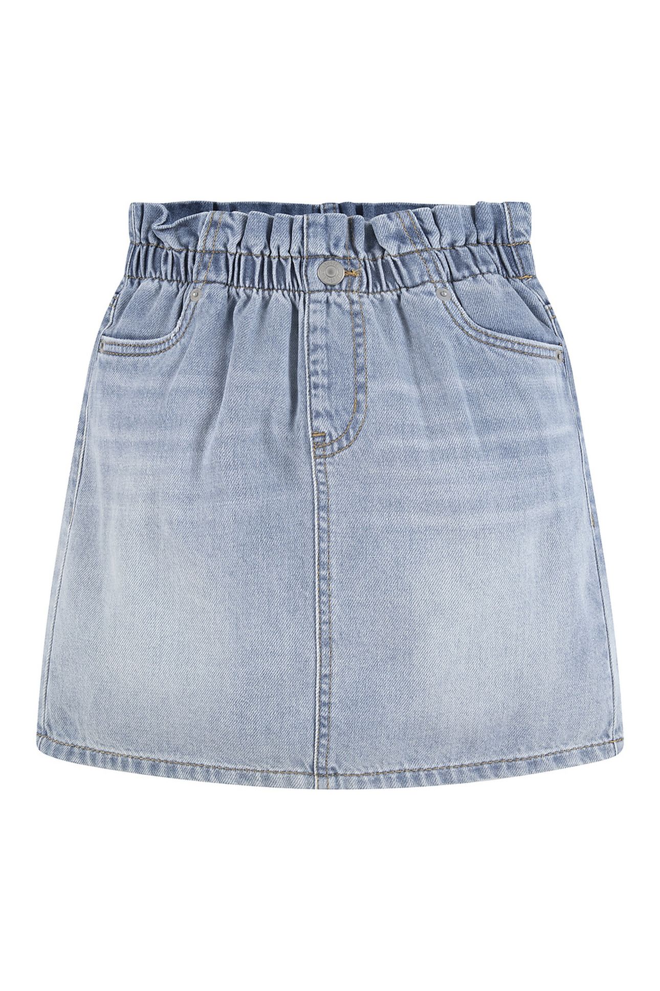 GIRLS HIGH RISE PULL-ON DENIM TOP LIGHT PEBBLE 1