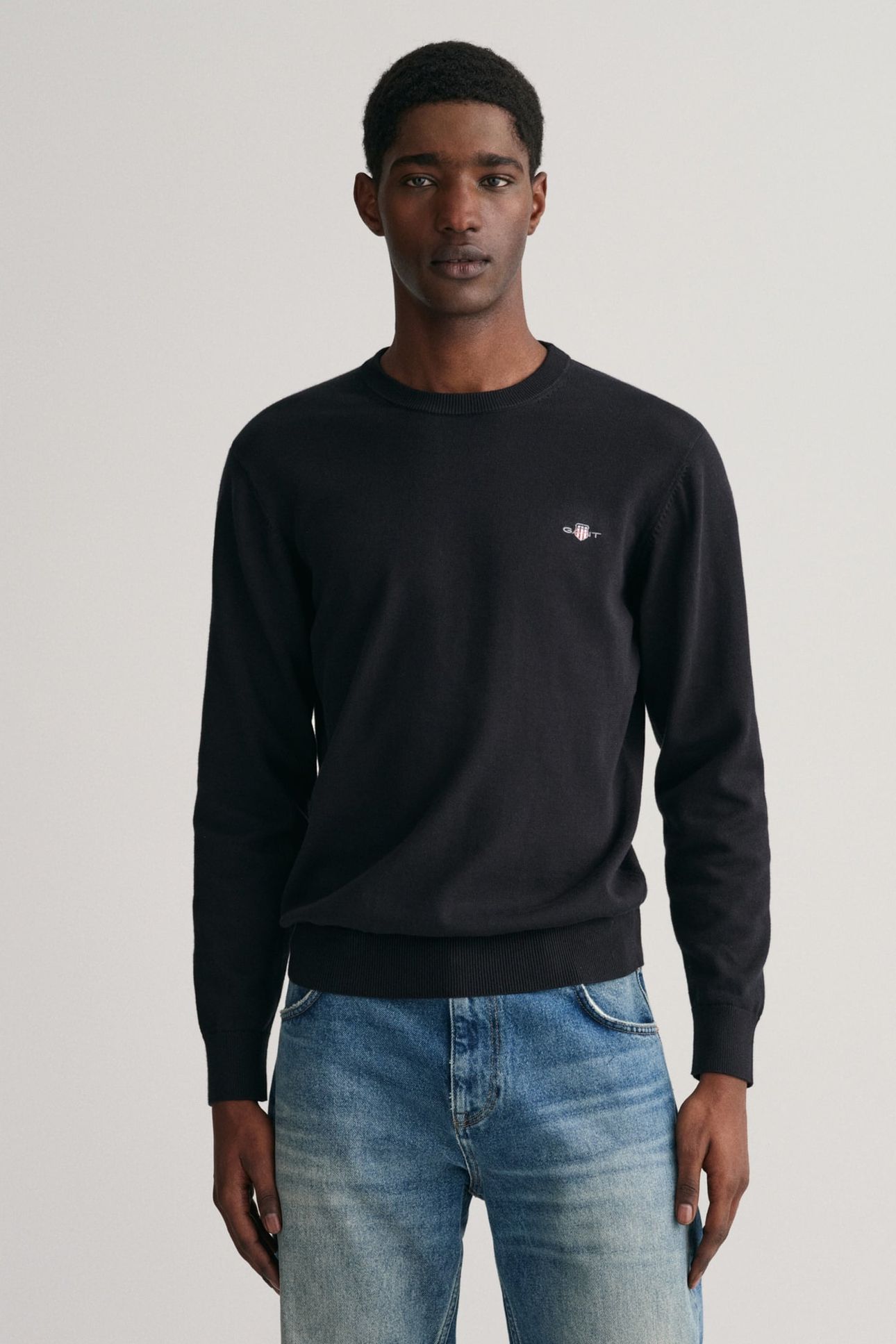 CLASSIC COTTON C-NECK BLACK 1