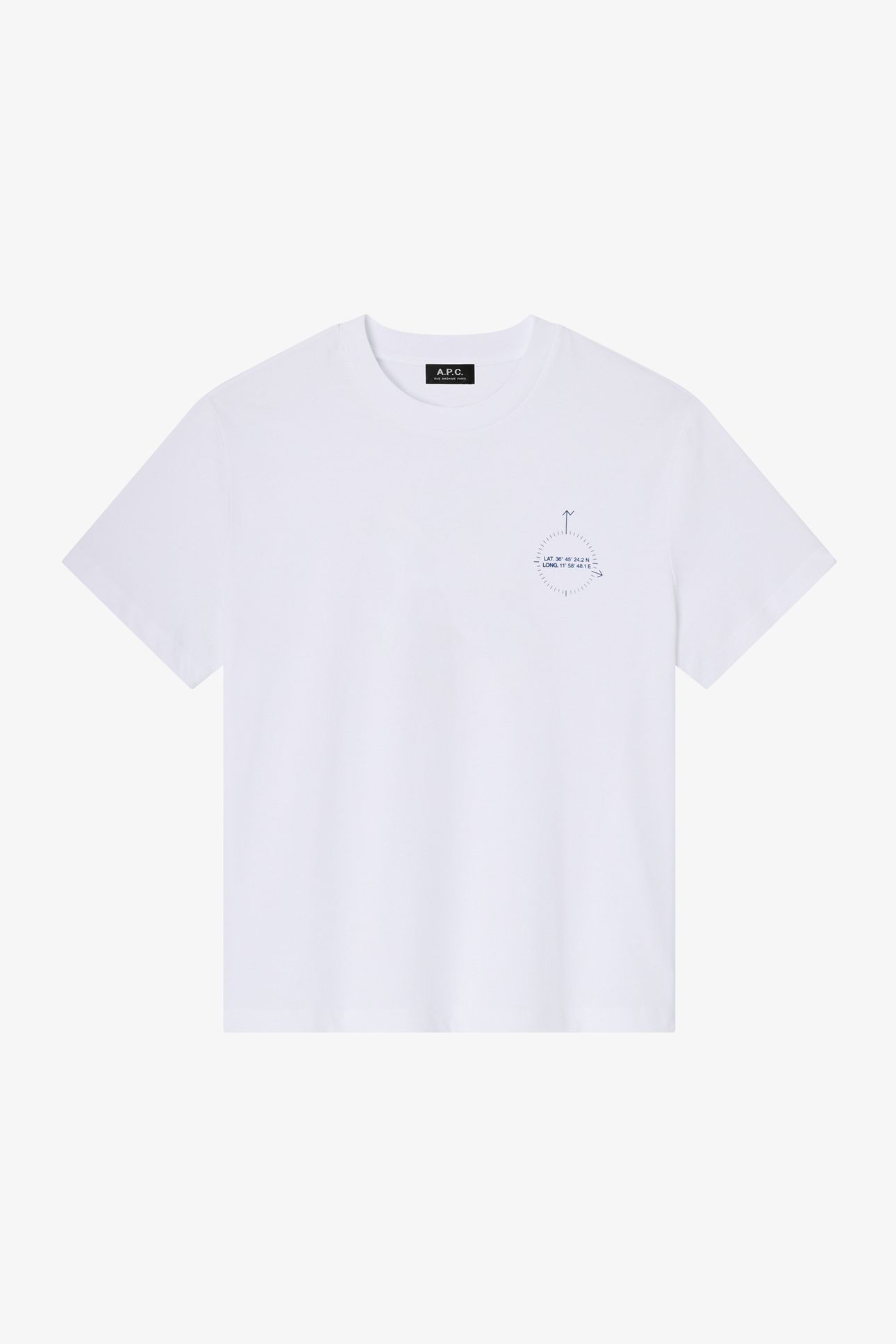 UNISEX T-SHIRT COMPASS WHITE 1