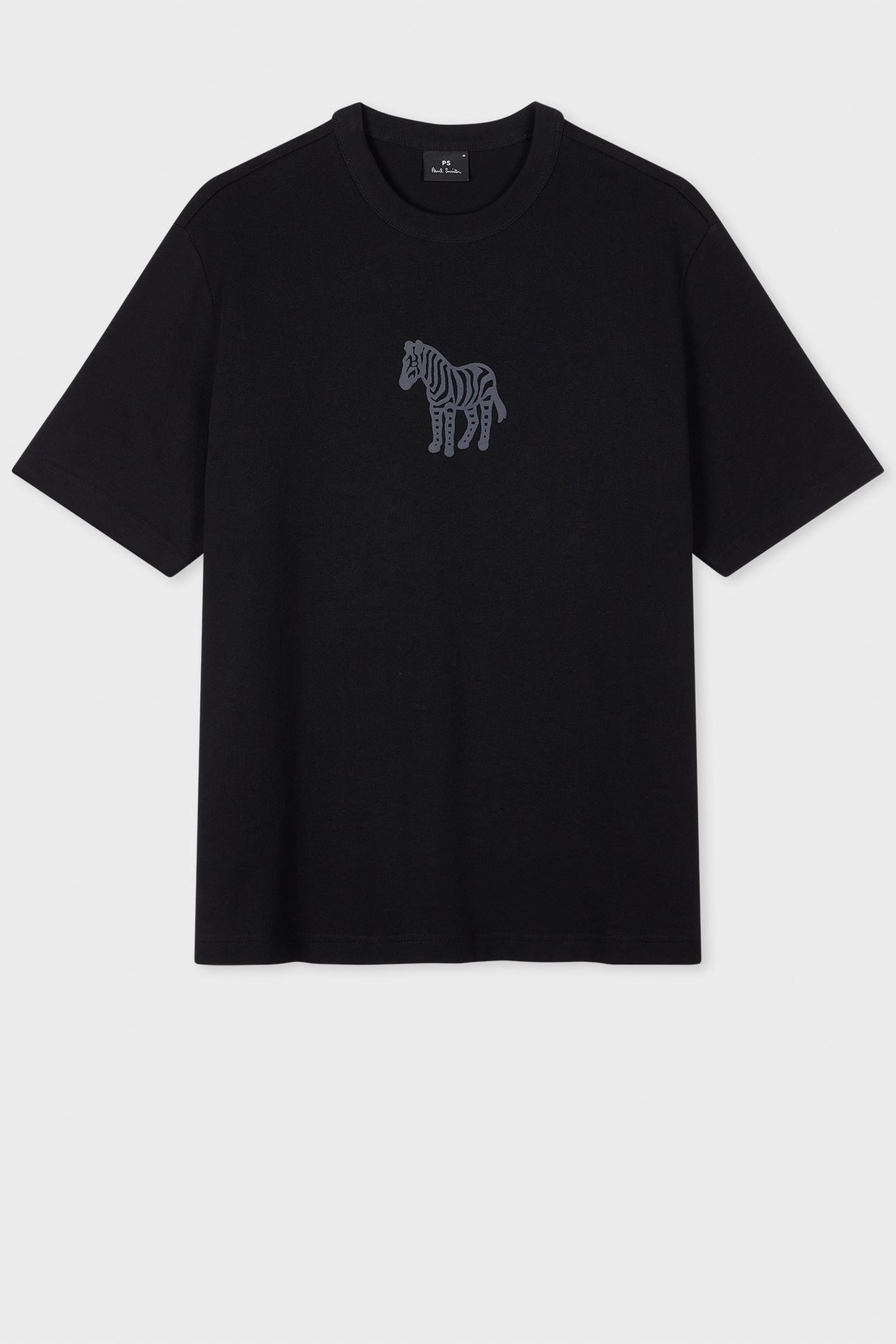 MENS REG FIT SS T SHIRT ZEBRA PUFF BLACK 3